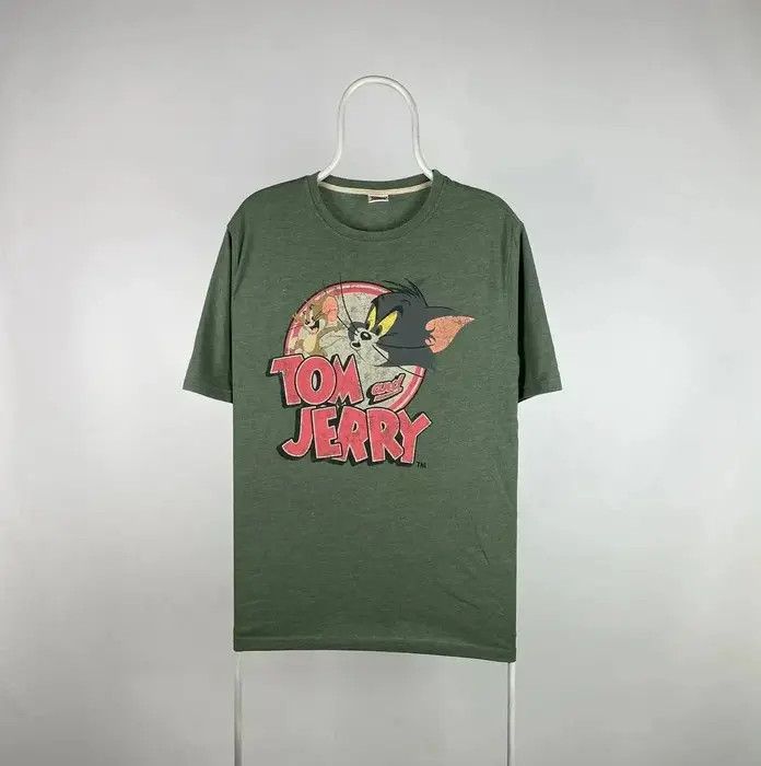 Warner Bros Anima Tom and jerry T-shirt vintage tee size XL khaki Size US XL / EU 56 / 4 - 1 Thumbnail