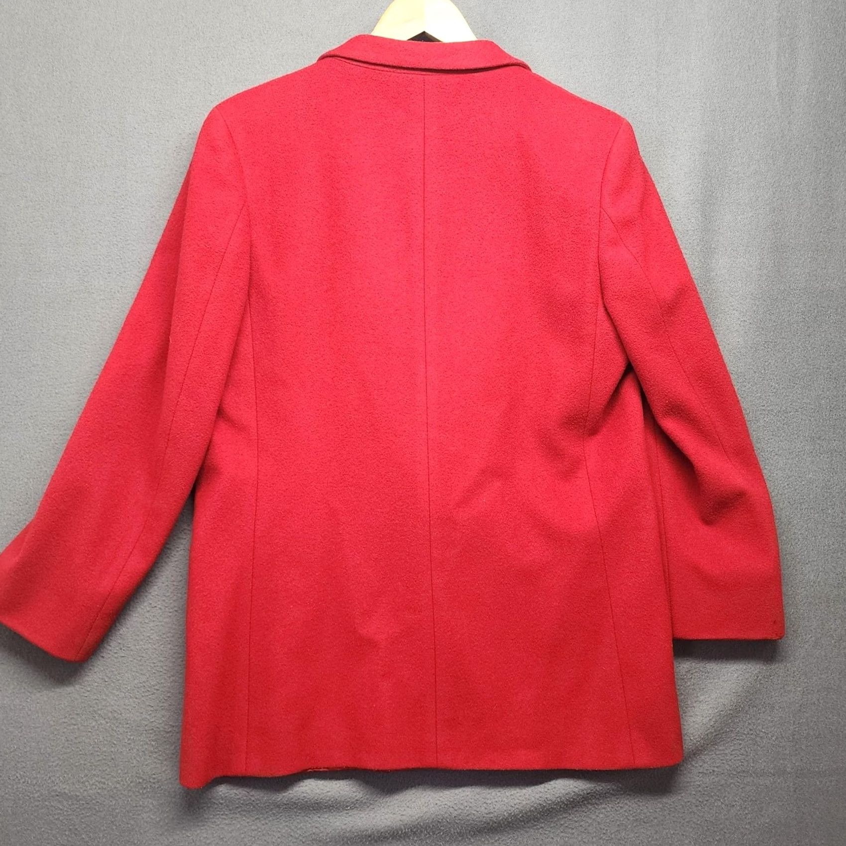 Vintage LL Bean Blazer Womens 12 R Red Single Button Lined Notch Lapel Cardigan? No, Blazer. Size XL / US 12-14 / IT 48-50 - 2 Thumbnail