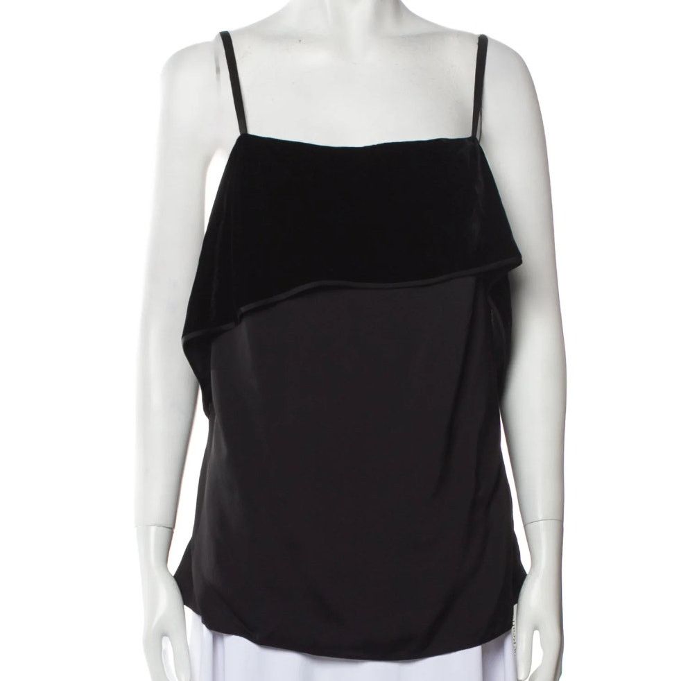 Helmut Lang Helmut Lang Layered velvet and sateen camisole Size M / US 6-8 / IT 42-44 - 3 Thumbnail