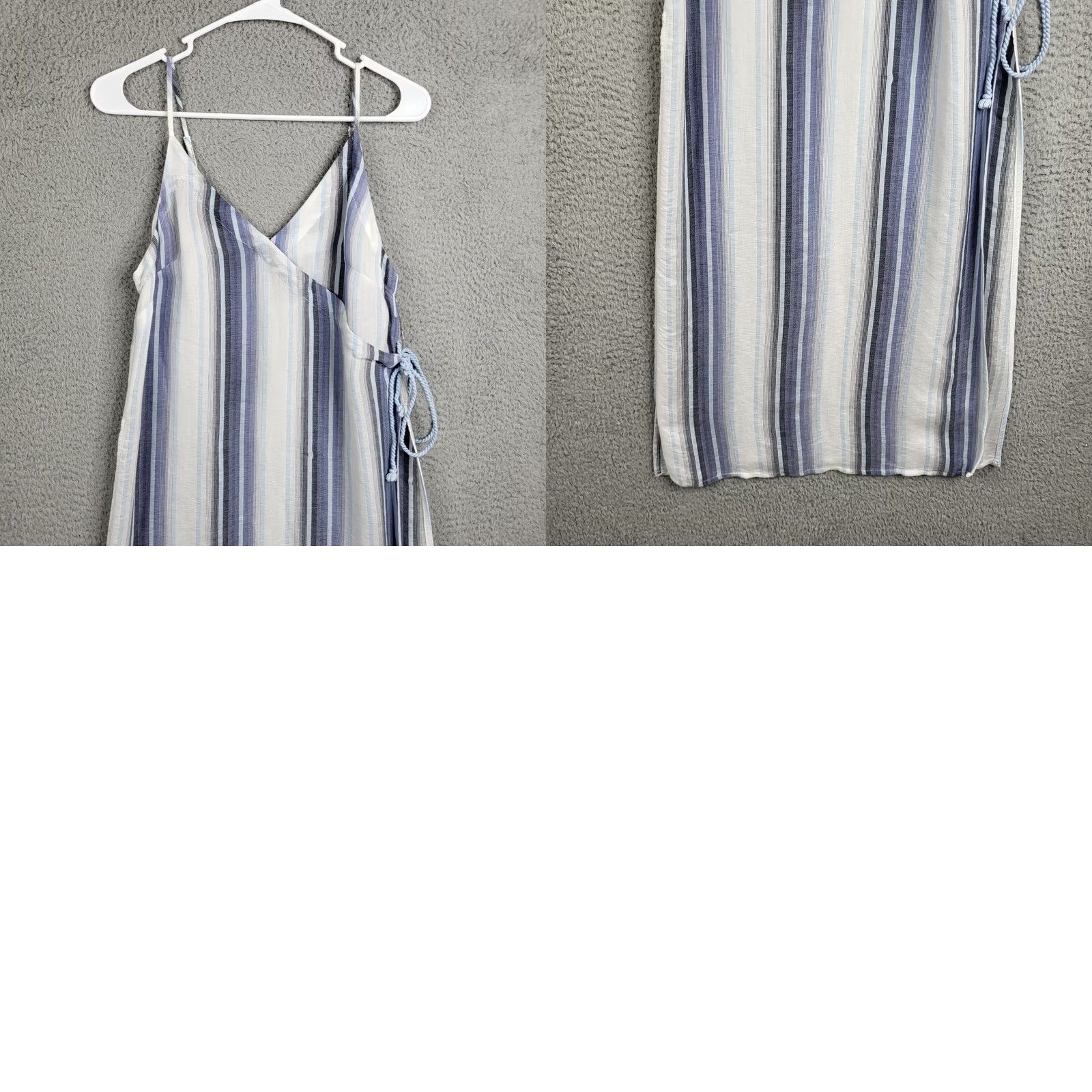Vintage VINTAGE Akemi + Kin Women's blue white stripes Emerson Wrap Slit tunic XS Size XS / US 0-2 / IT 36-38 - 9 Thumbnail