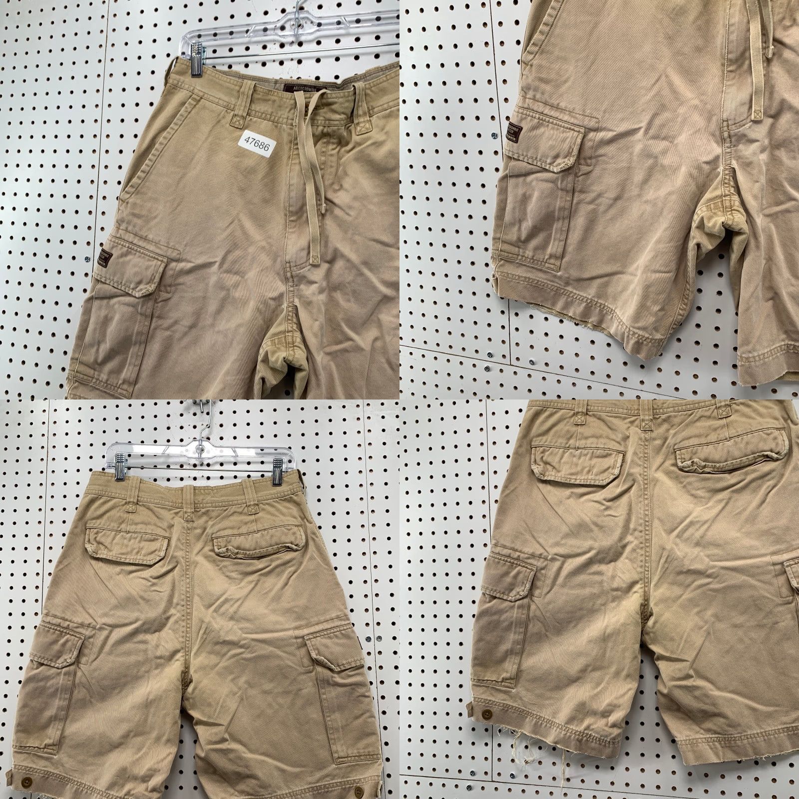 Abercrombie & Fitch VINTAGE Abercrombie & Fitch Military Cargo Shorts Mens 32 Khaki Outdoor 32x10 Size US 32 / EU 48 - 8 Thumbnail