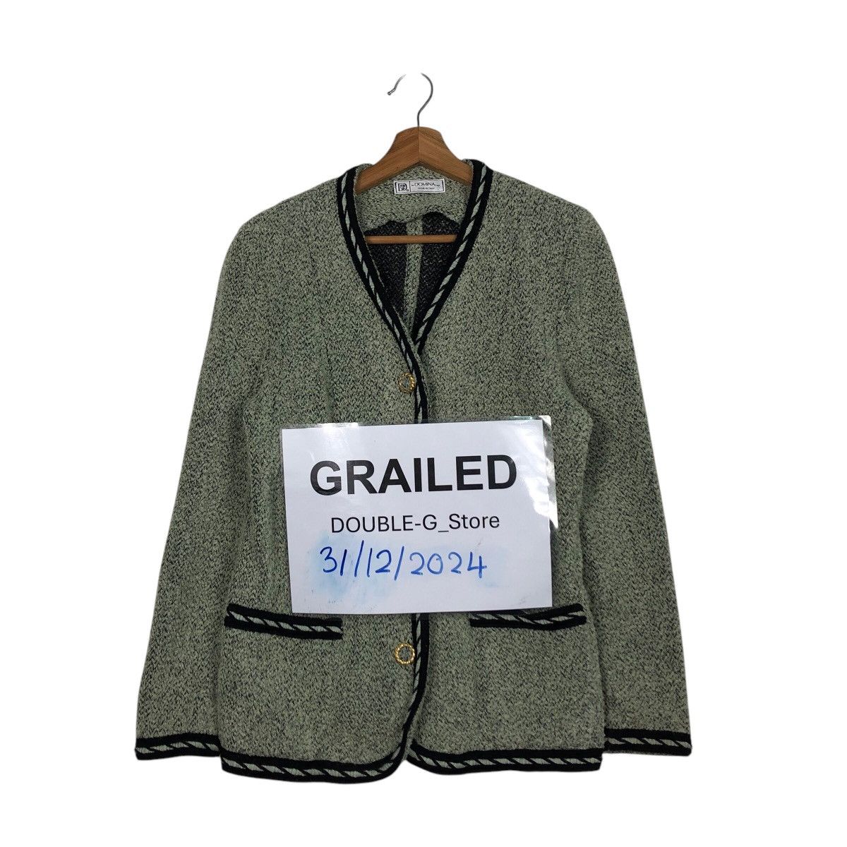 Designer × Vintage 📌Vintage Wool Tweed Jacket Domina Made in Italy Size US M / EU 48-50 / 2 - 1 Thumbnail