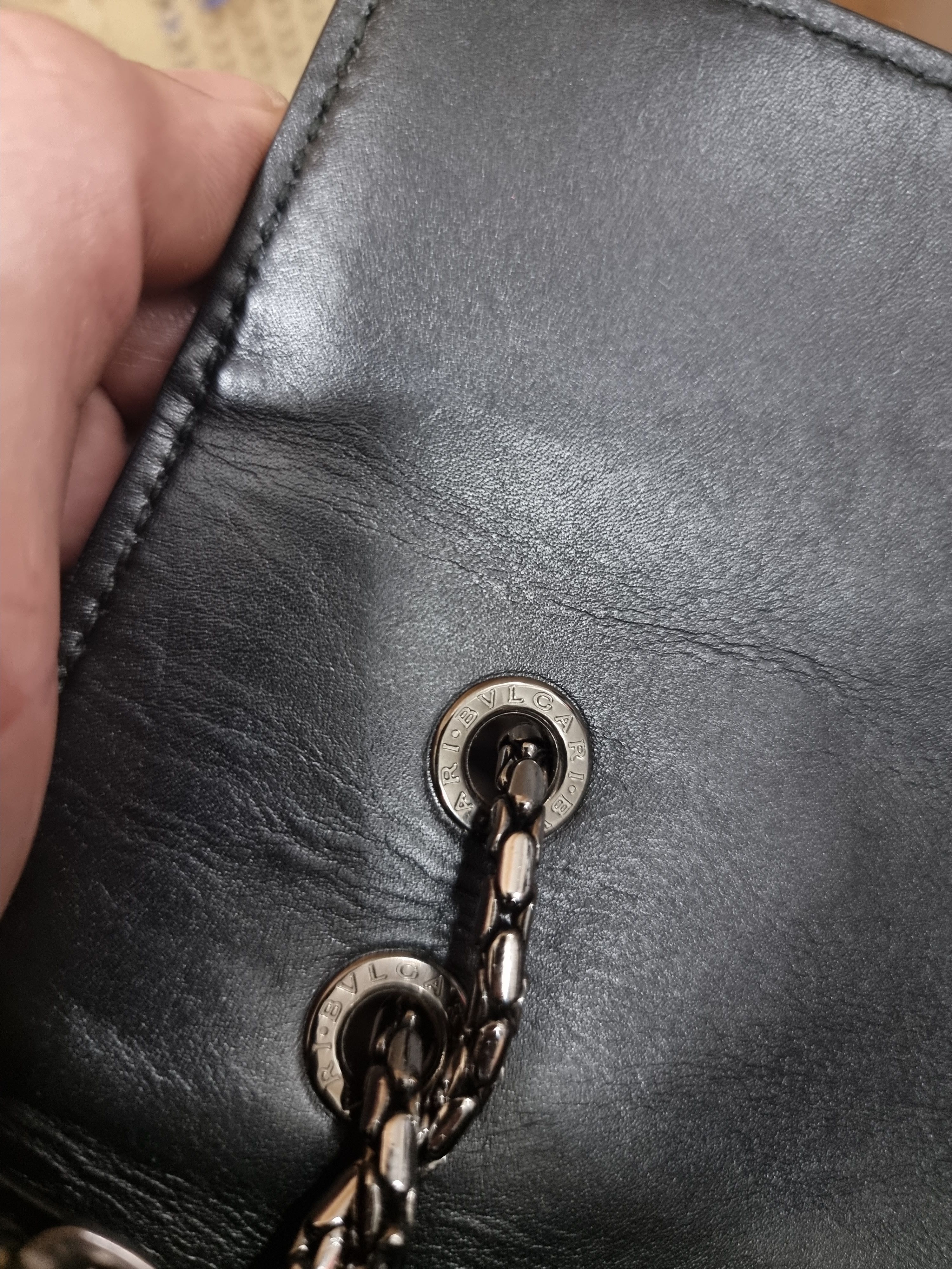 Bvlgari Blvgari Plisse Black Serpenti Leather Bag Size ONE SIZE - 10 Thumbnail