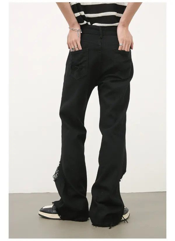 Japanese Brand Min Men's American straight high street flared ripped jeans Size US 32 / EU 48 - 6 Thumbnail