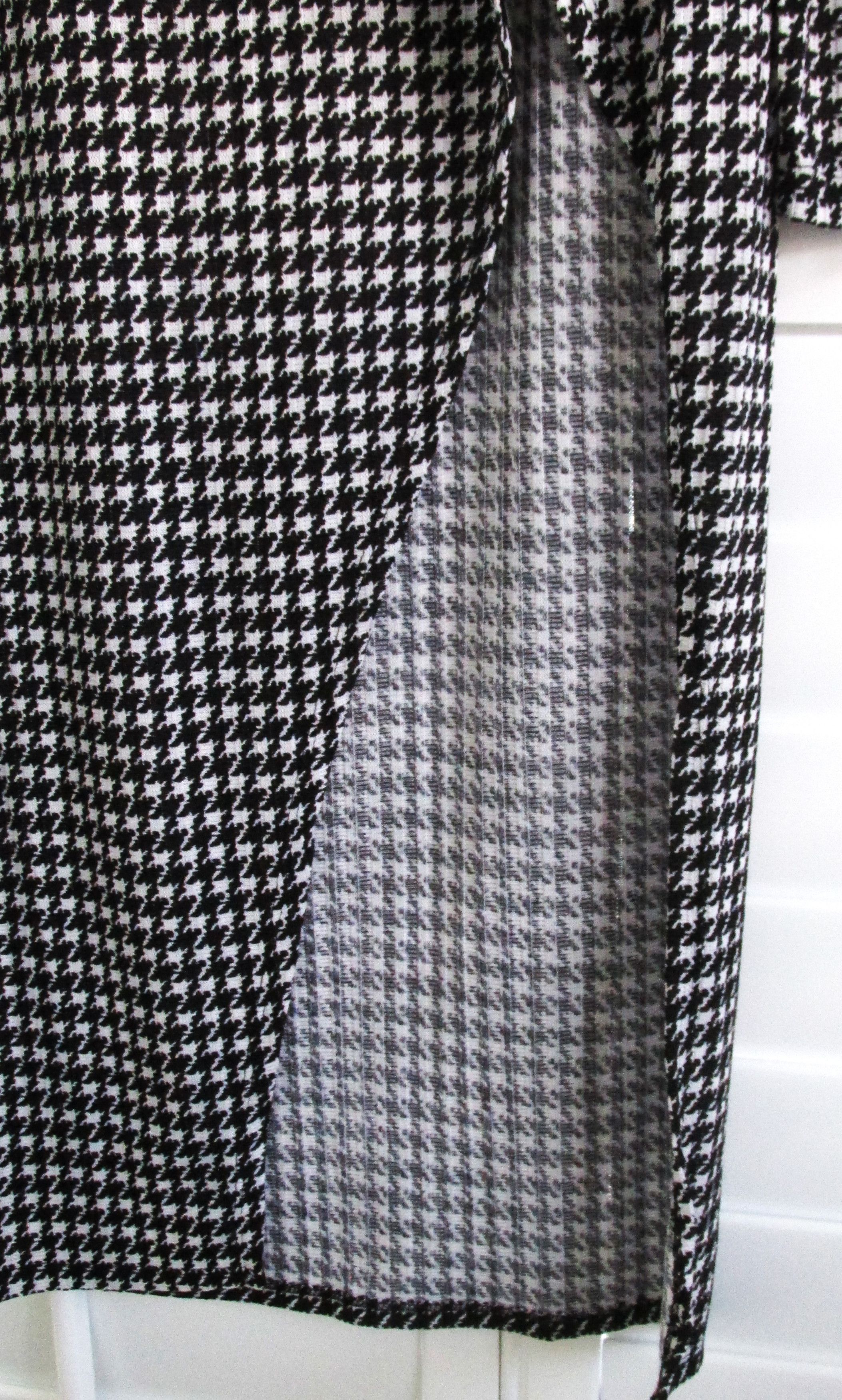 Other Emilia (NWT) Women's Hi-Slit Houndstooth Knit Dress Medium Size M / US 6-8 / IT 42-44 - 4 Thumbnail