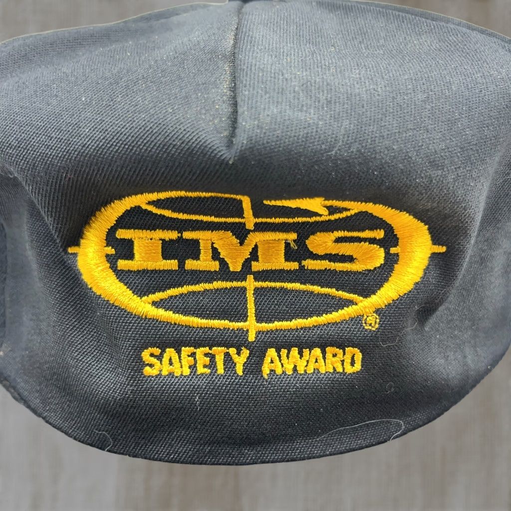 Coal Refined Title: Vintage IMS Coal Mining Hat Cap Snap Back Trucker 80s USA Leafs Safety Award Size ONE SIZE - 1 Thumbnail