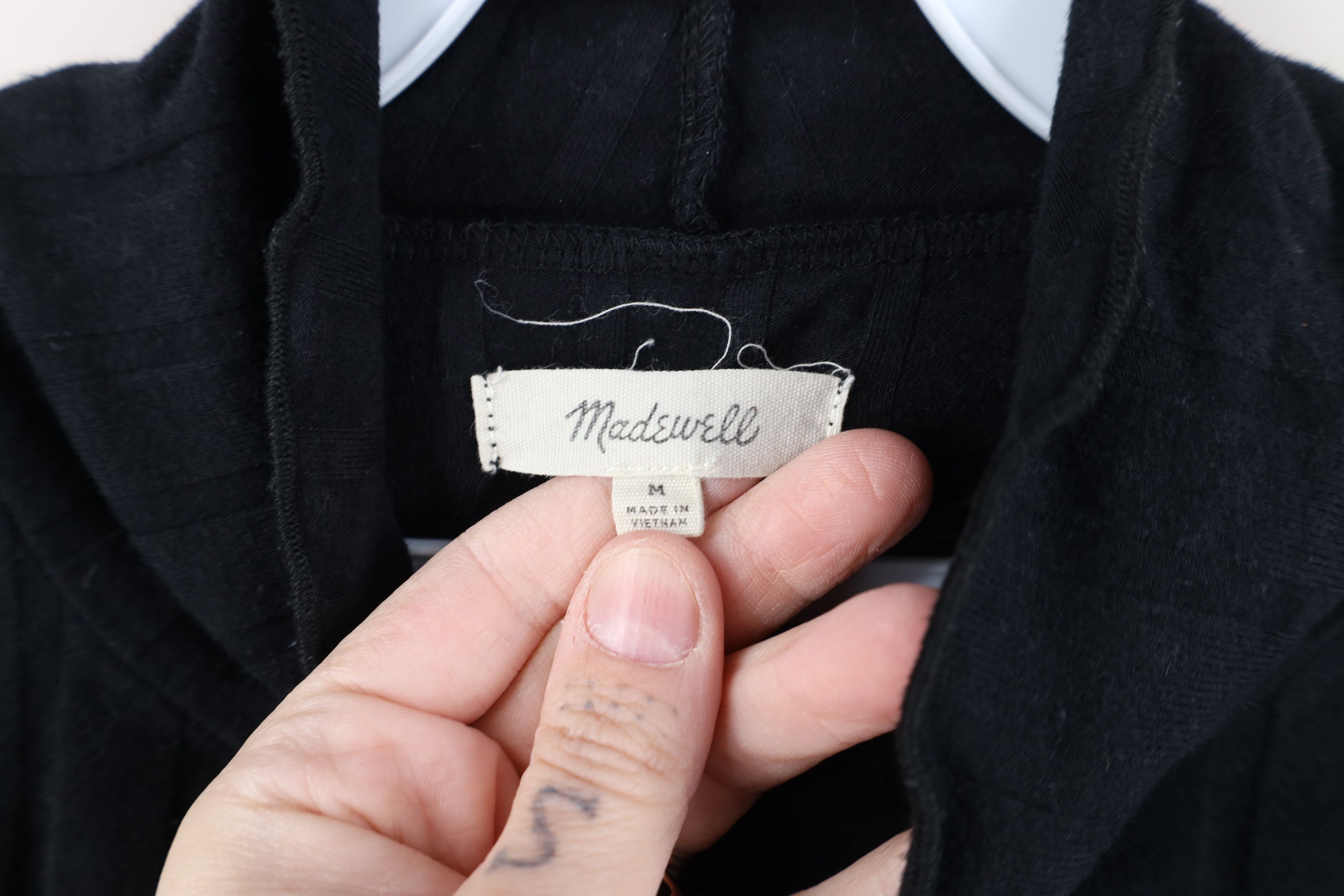 Madewell Madewell Blank Ruffled Ribbed Knit Turtleneck T-Shirt Black Size M / US 6-8 / IT 42-44 - 7 Thumbnail