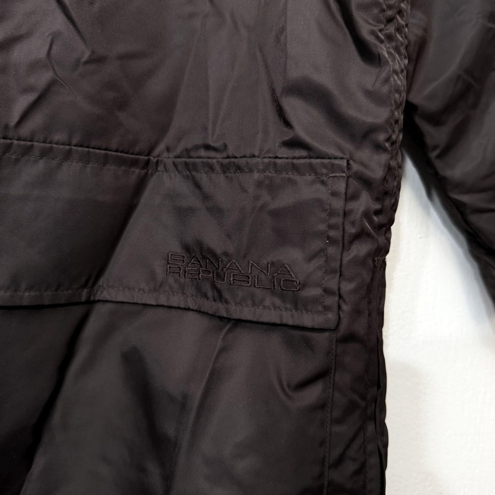 Banana Republic VINTAGE Banana Republic Coat Parka Mens Small Brown Nylon Quilted Insulated Padded Zip Full Zip Lined Pocketed Ocean? Size US S / EU 44-46 / 1 - 5 Thumbnail