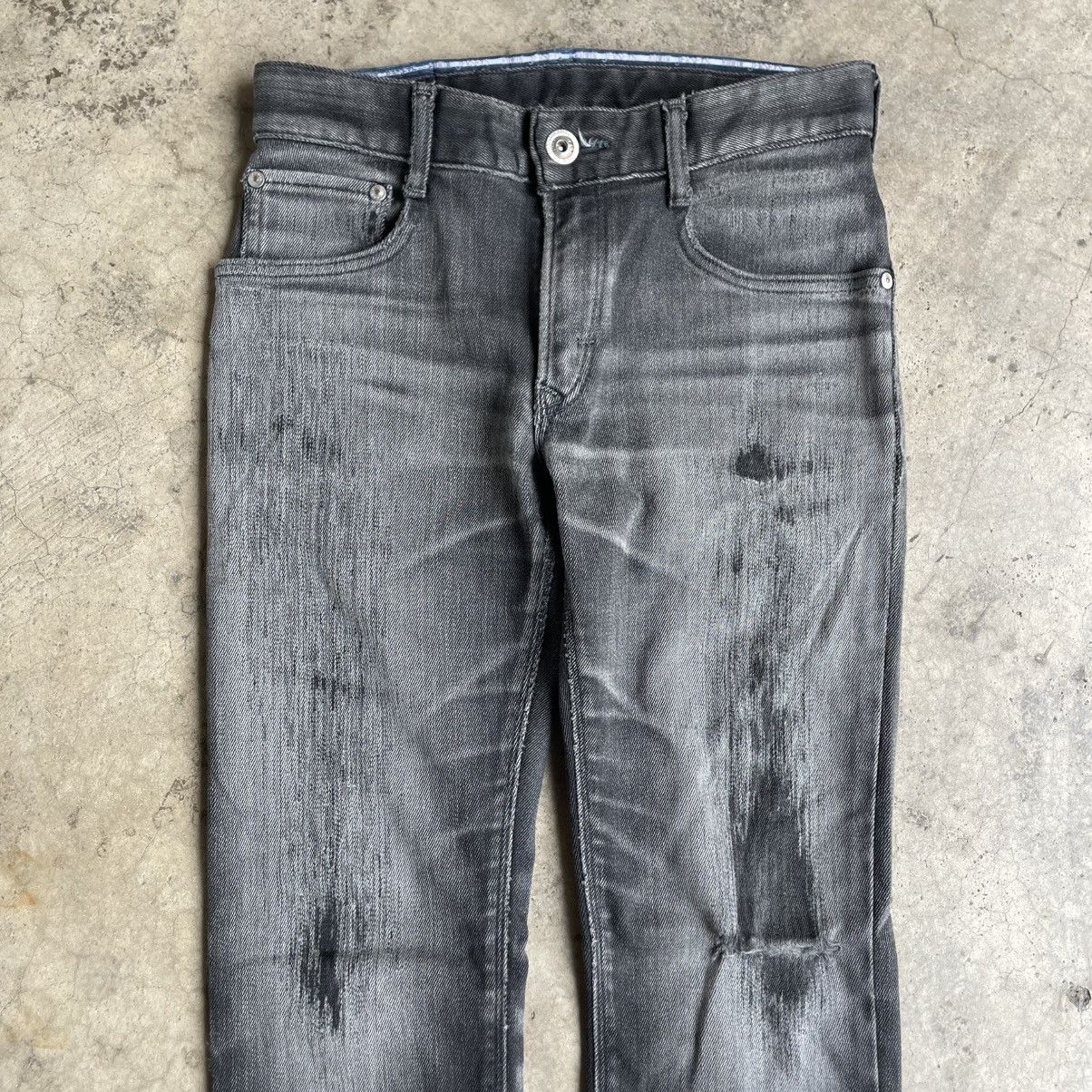 Edwin 🔥Vintage Edwin Washed Black Ripped Distress Skinny Jeans Size US 29 - 2 Thumbnail