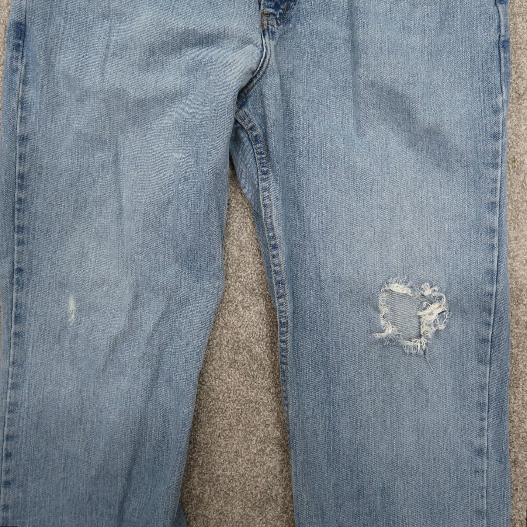 Vintage Urban Pipeline Jeans Mens 36x30 Distressed Blue Denim 5-Pocket Straight Relaxed Size US 36 / EU 52 - 2 Thumbnail
