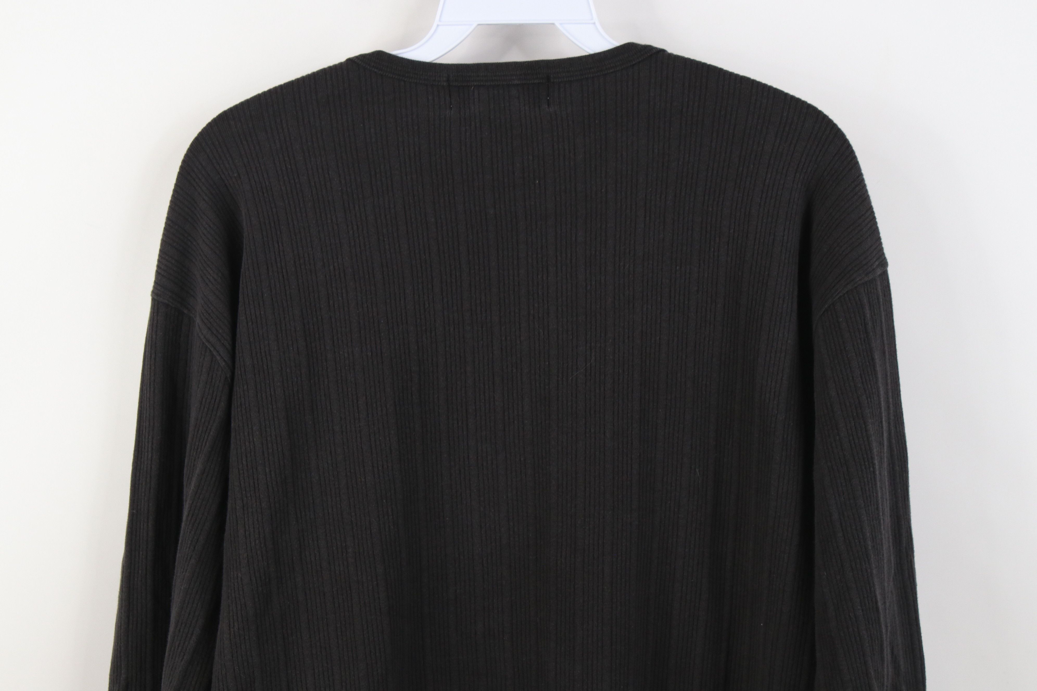 Vintage Vintage 90s Streetwear Ribbed Knit Long Sleeve T-Shirt Size US XL / EU 56 / 4 - 9 Thumbnail