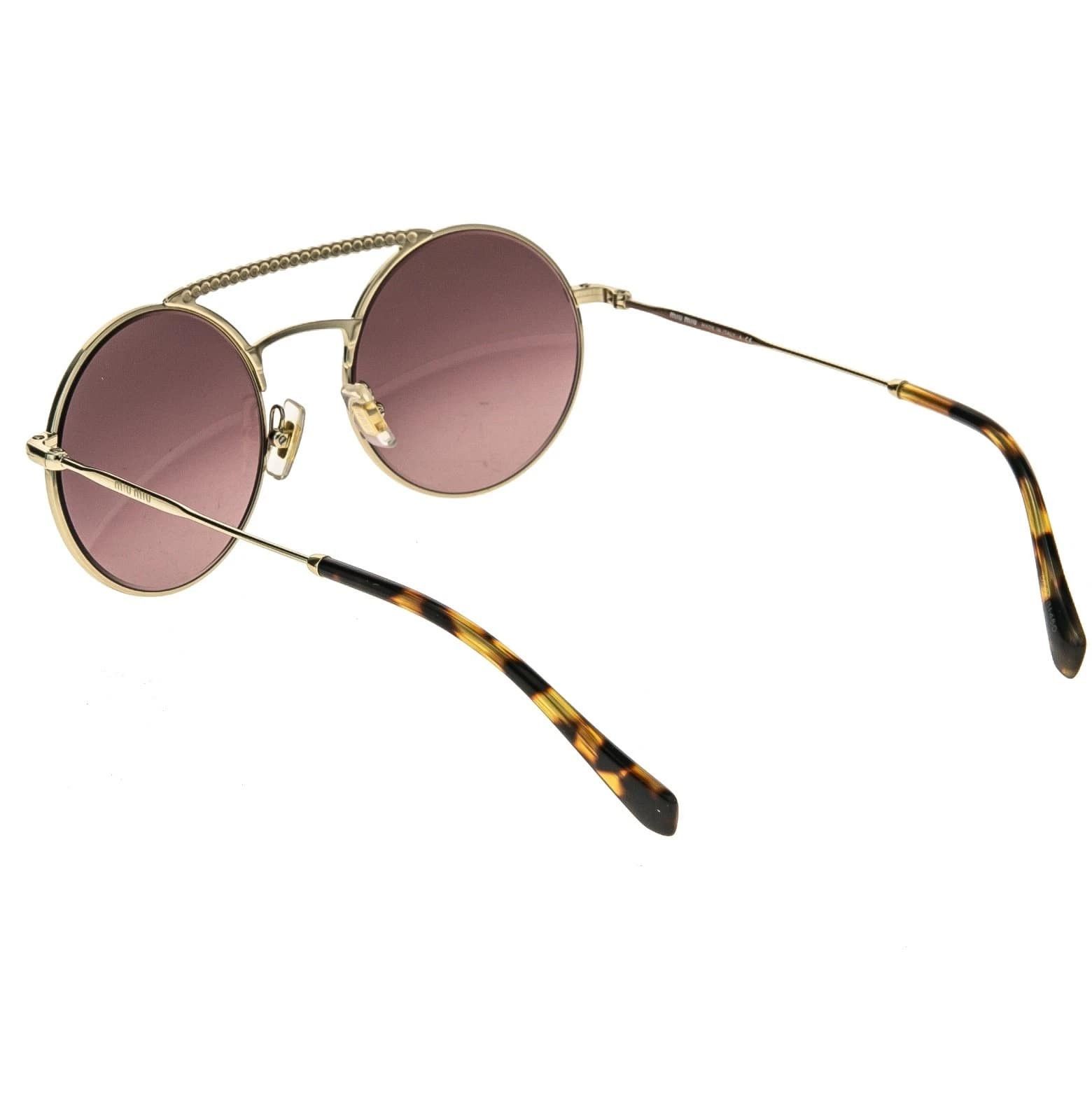 Miu Miu MIU MIU MU52VS SOCIETE CRYSTAL Strass Gold Pink Round 52V Size ONE SIZE - 7 Thumbnail