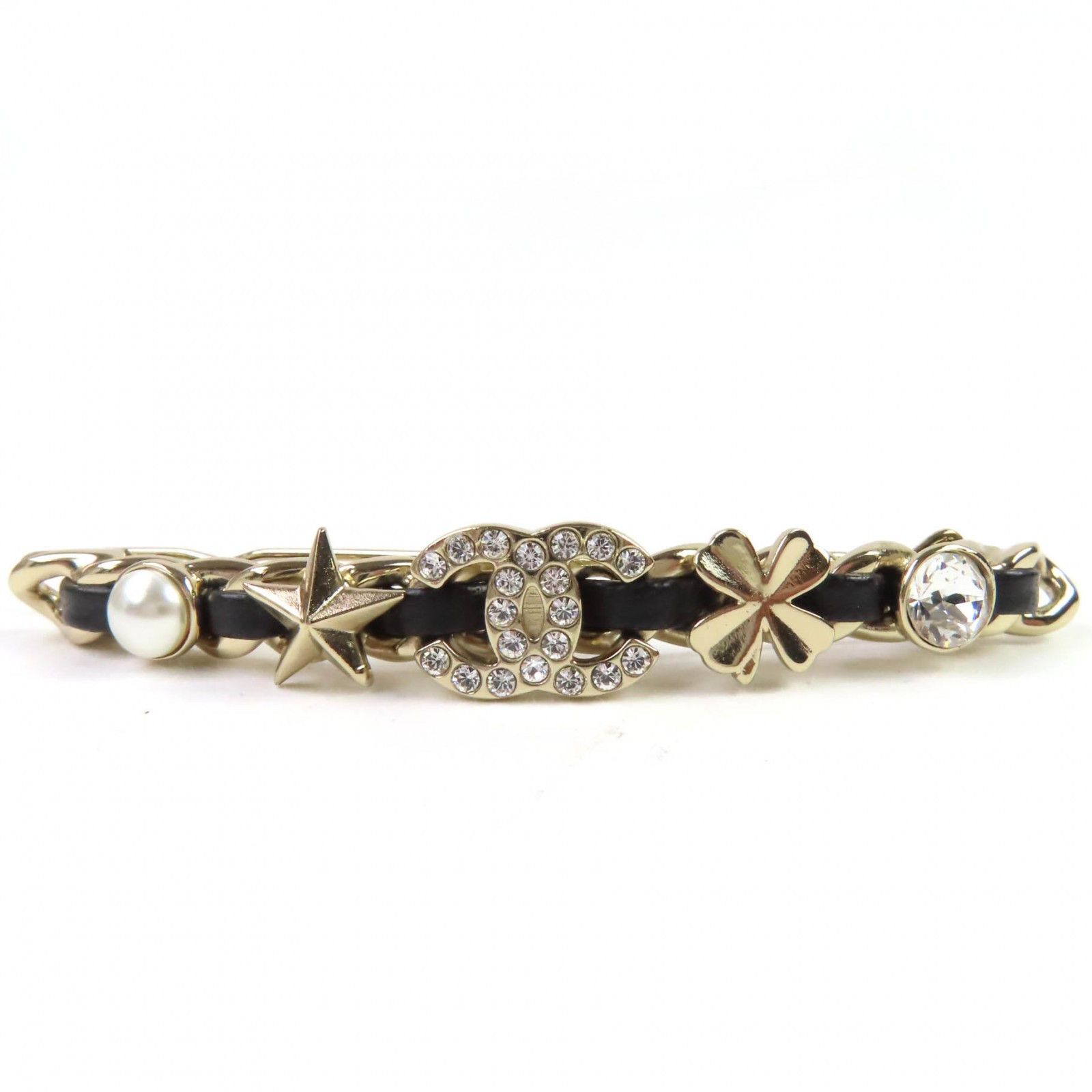 Chanel Chanel Chanel COCO Mark Chain Pearl Star Clover Bijou Brooch Metal Bracelet DUTY FREE for USA Size ONE SIZE - 1 Thumbnail