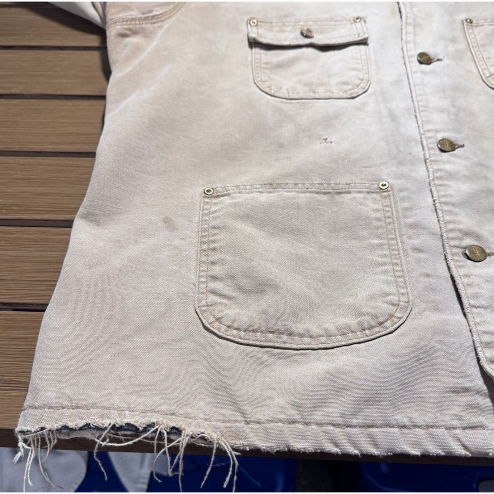 Carhartt Vintage 90’s Carhartt Chore Jacket XL Blanket Lined TAN Size US XL / EU 56 / 4 - 13 Thumbnail