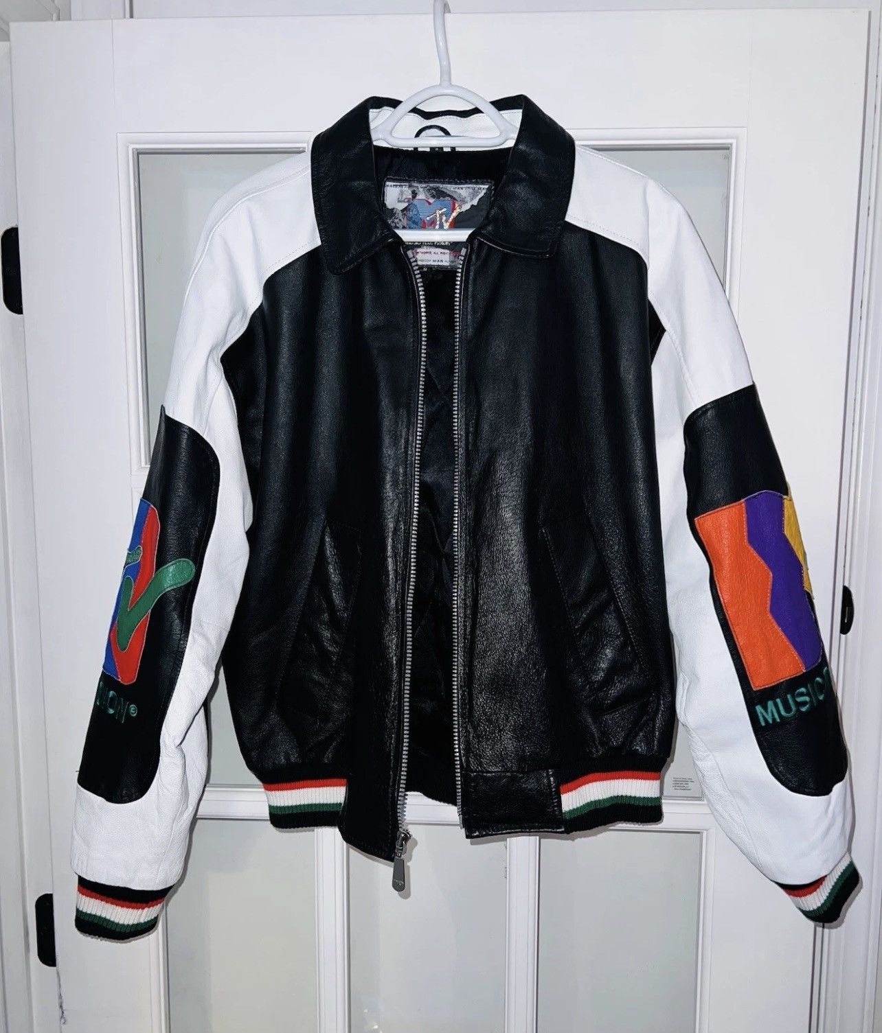 Mtv VTG 1992 MTV MUSIC TELEVISION LEATHER JACKET BLACK S BOMBER Size US S / EU 44-46 / 1 - 15 Thumbnail