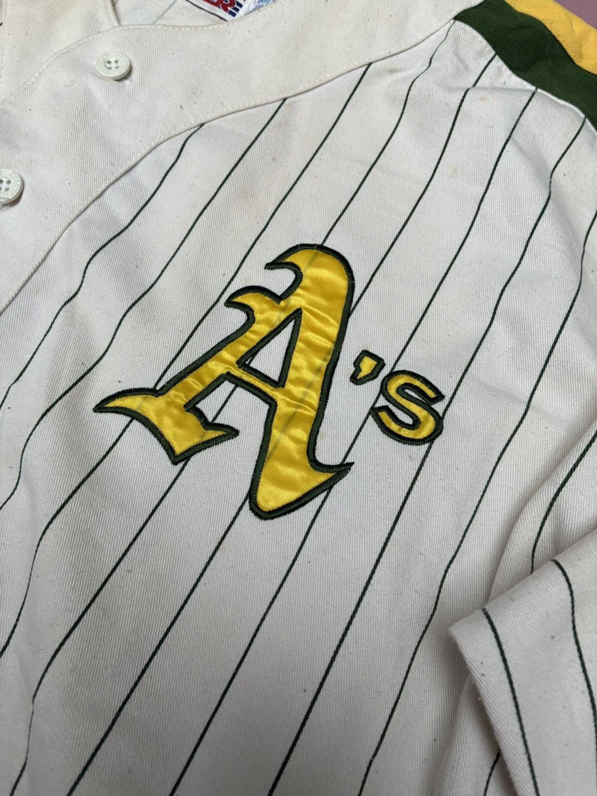 Starter VINTAGE 90s OAKLAND ATHLETICS popover MLB BASEBALL JERZEY Size US L / EU 52-54 / 3 - 1 Thumbnail