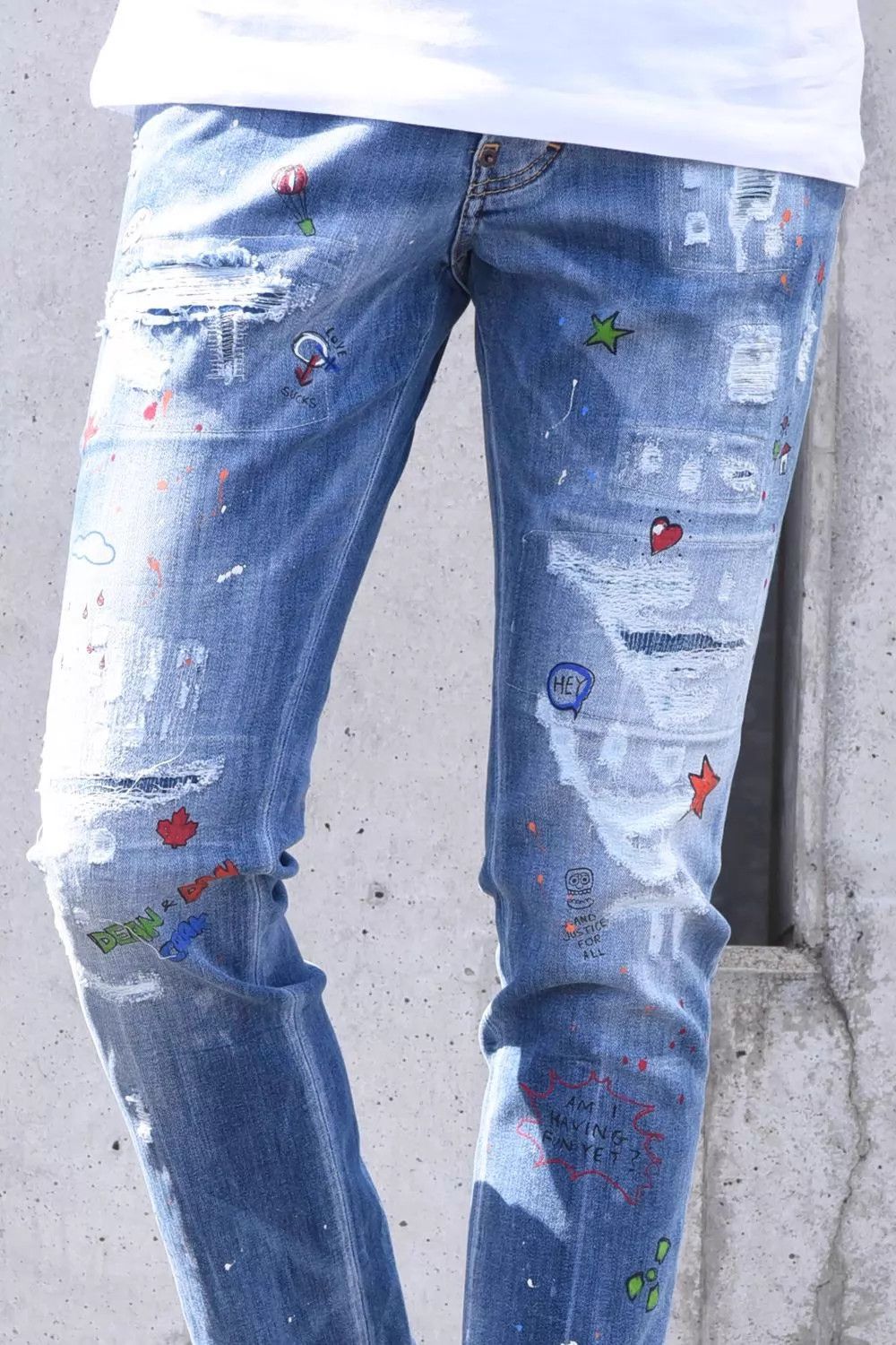 Dsquared2 Dsquared2 D2 Washed Embellished Skater Jeans 44 IT Size US 28 / EU 44 - 3 Thumbnail