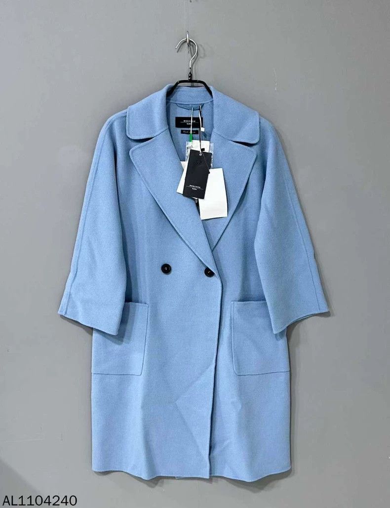 Max Mara Max Mara Light blue wool coat Size S / US 4 / IT 40 - 1 Thumbnail