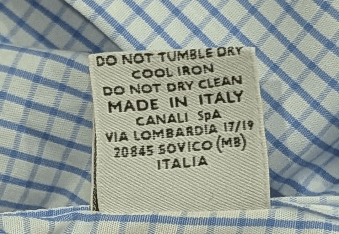 Canali CANALI Grid Cotton Dress Shirt Light Blue 40 US 15.75 Size US M / EU 48-50 / 2 - 7 Thumbnail