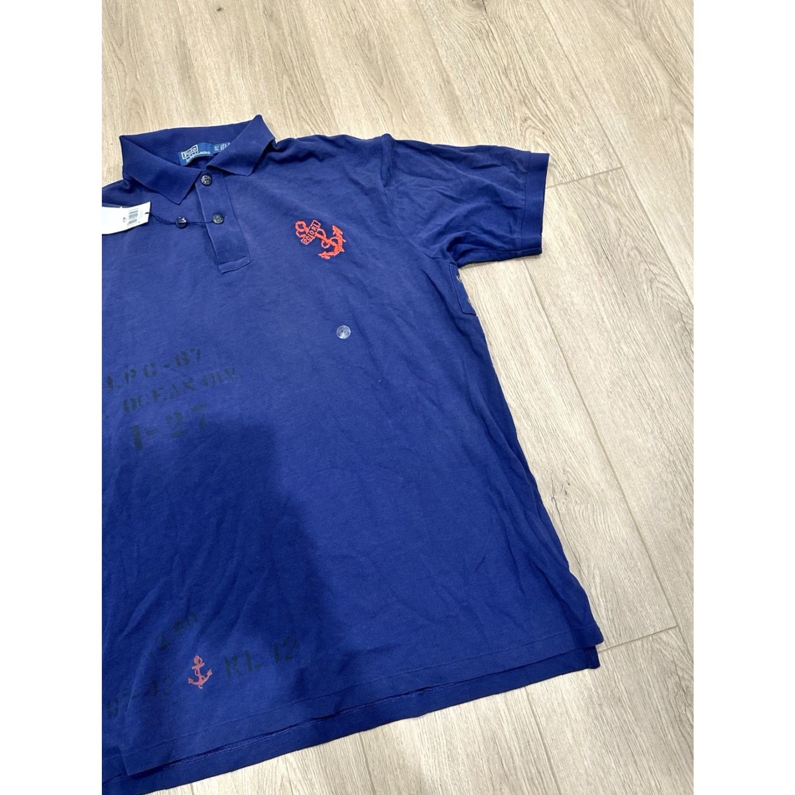 Polo Ralph Lauren Polo Ralph Lauren Polo Shirt Embroidered Anchor Navy XLT Tall Mens Shirt Size US XL / EU 56 / 4 - 2 Thumbnail