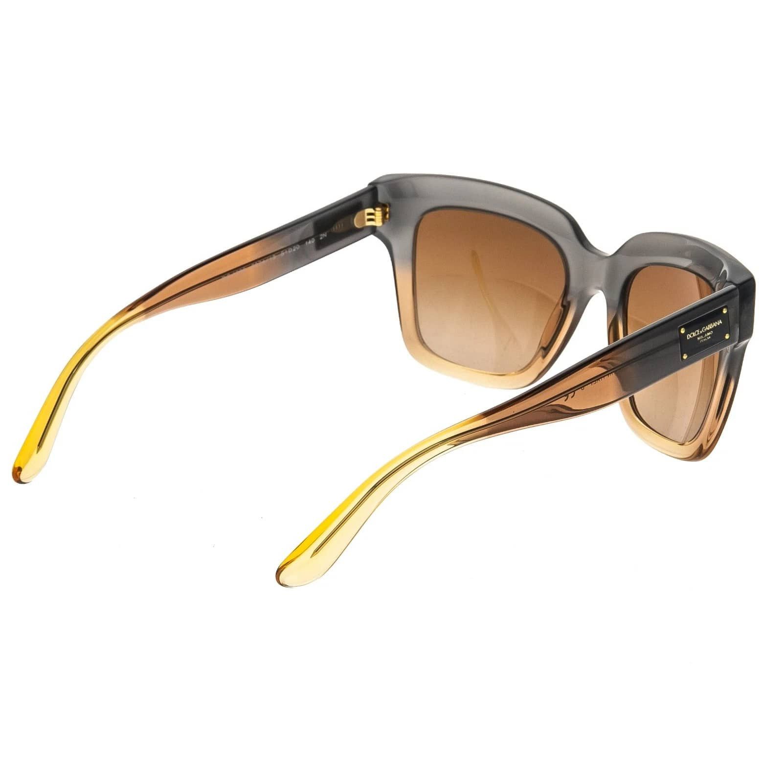 Dolce & Gabbana DOLCE & GABBANA DG4286 LOGO Plaque Brown Grey 4286 Geometric Size ONE SIZE - 5 Thumbnail