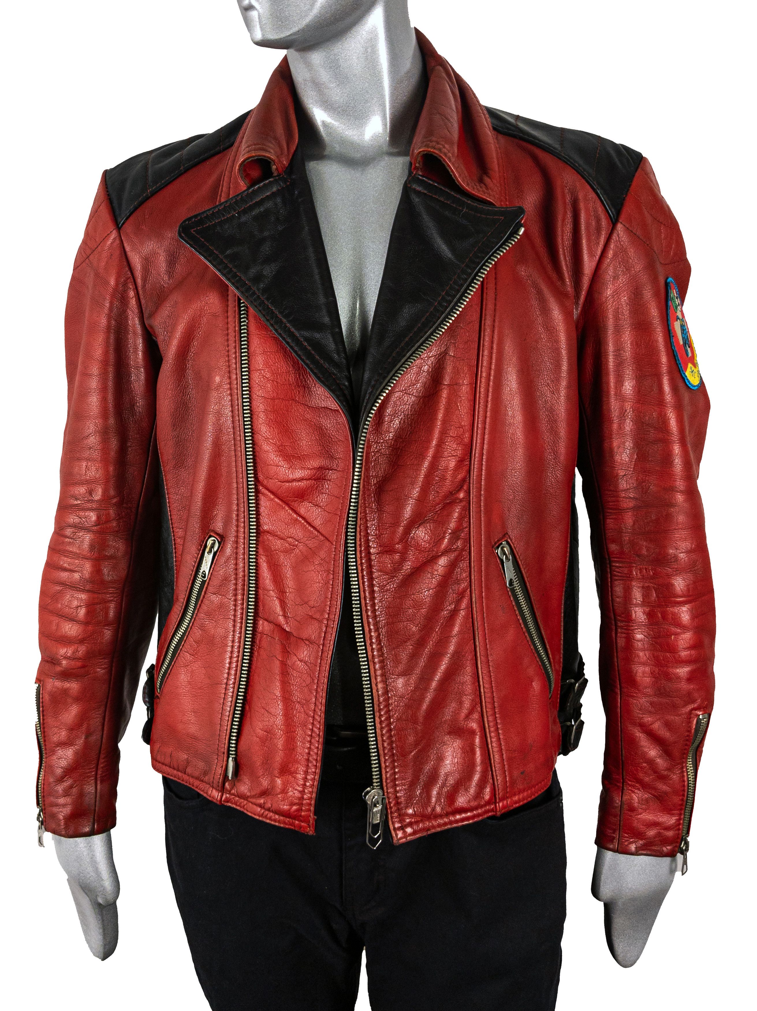 Vintage 1970s HARRO rare vintage two-tone leather biker jacket Size US L / EU 52-54 / 3 - 5 Thumbnail