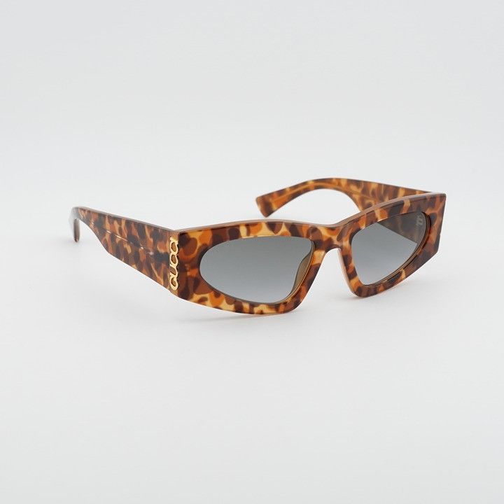 Gucci Gucci GG2040S 004 Sunglasses Havana Cat Eye Frame, Grey Size ONE SIZE - 5 Thumbnail