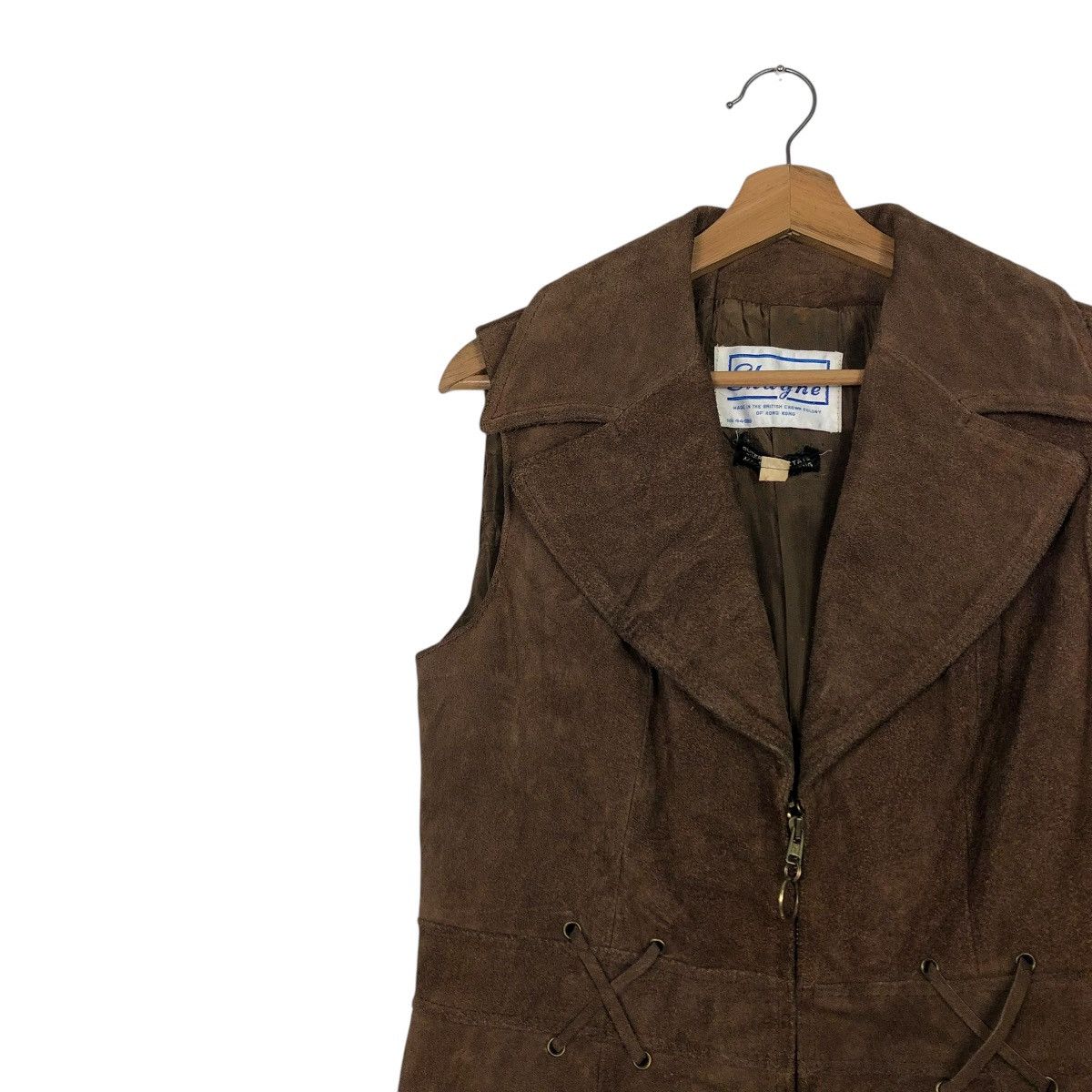Japanese Brand VINTAGE BIKER LEATHER JACKET SLEEVE LESS SHYNE ISSEY MIYAKE Size US M / EU 48-50 / 2 - 9 Thumbnail