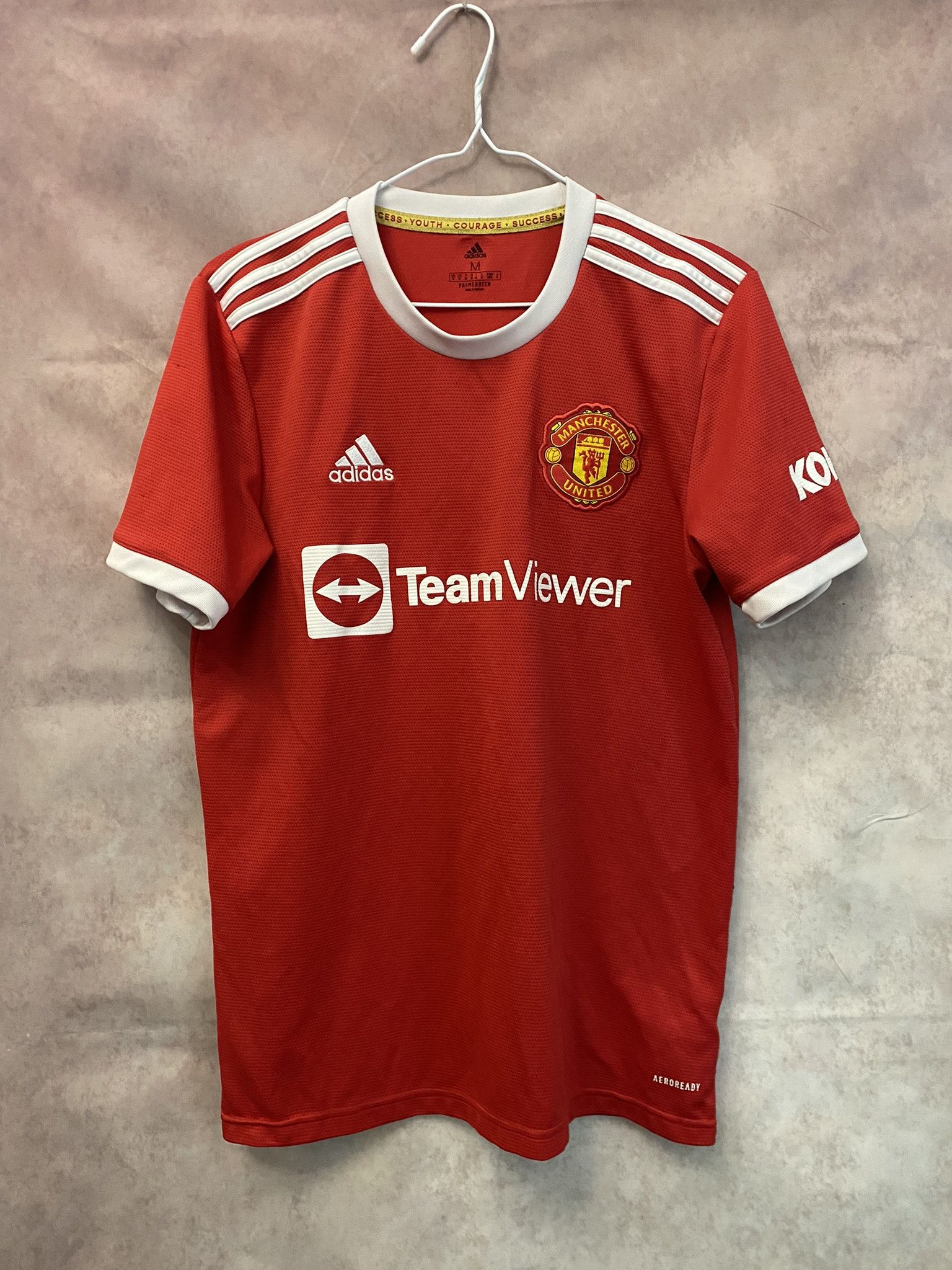 Adidas Adidas 2021 Manchester United Home T-Shirt Soccer Jersey Size US M / EU 48-50 / 2 - 1 Thumbnail