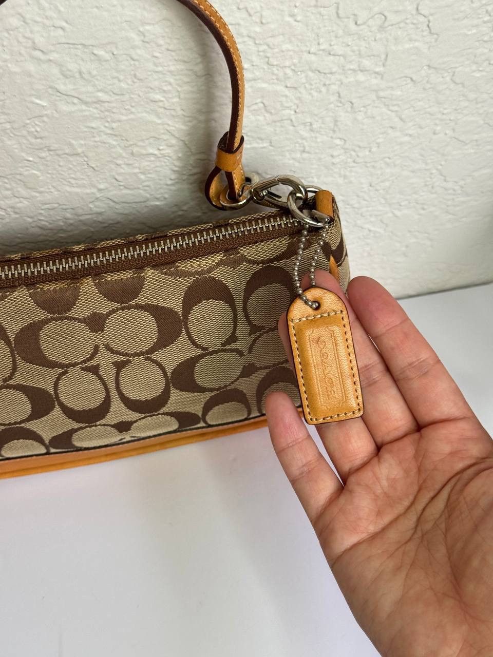 Coach Coach Y2K Signature Tan Leather Demi Mini Baguette Size ONE SIZE - 2 Thumbnail