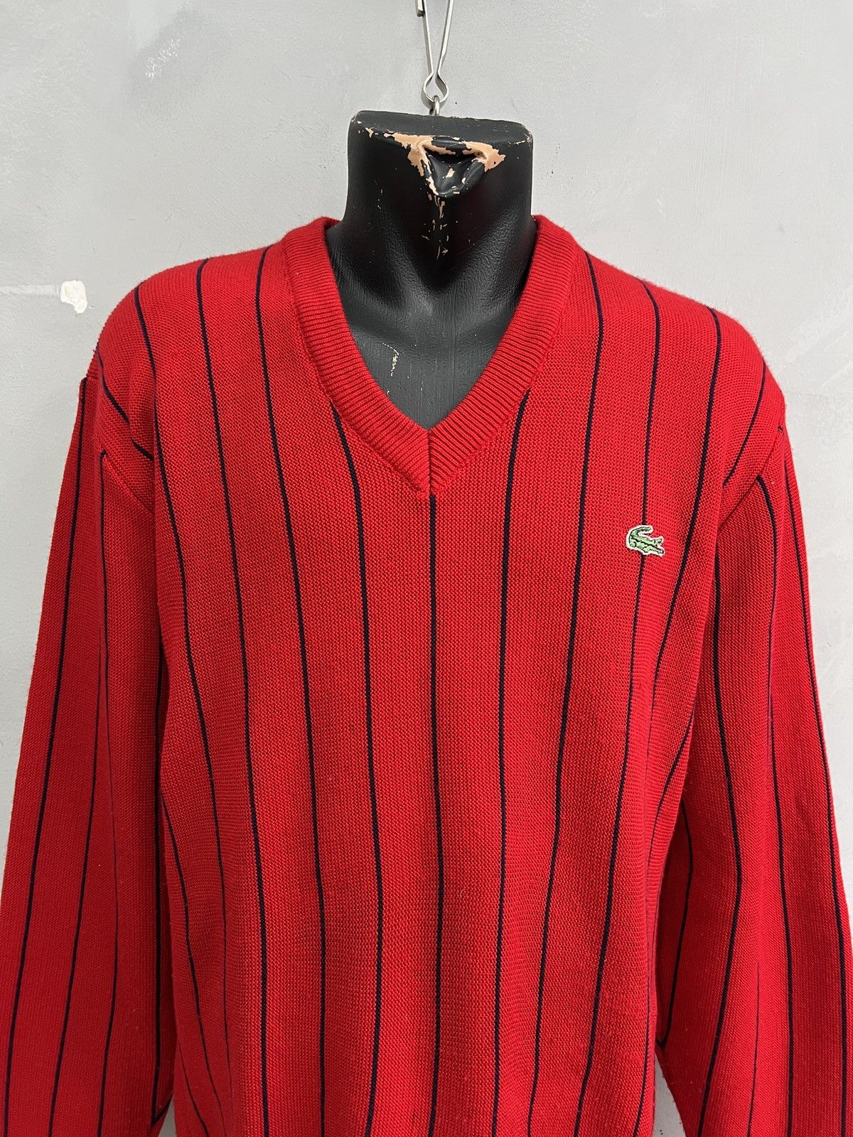 Lacoste Lacoste Chemise ripped V neck vintage sweater y2k Size US L / EU 52-54 / 3 - 2 Thumbnail