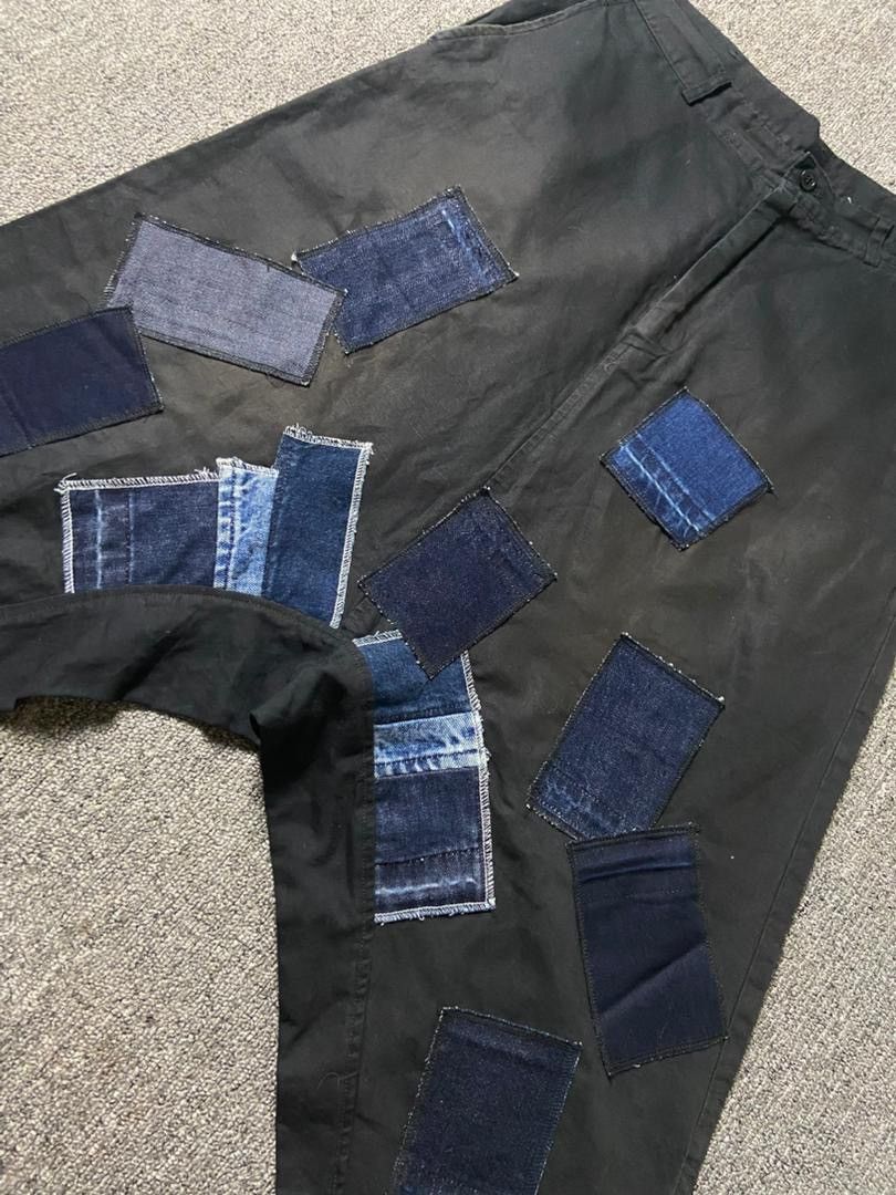 Comme des Garcons Comme des Garcons Black Drop Crotch Patchwork Pants (185) Size US 32 / EU 48 - 12 Thumbnail