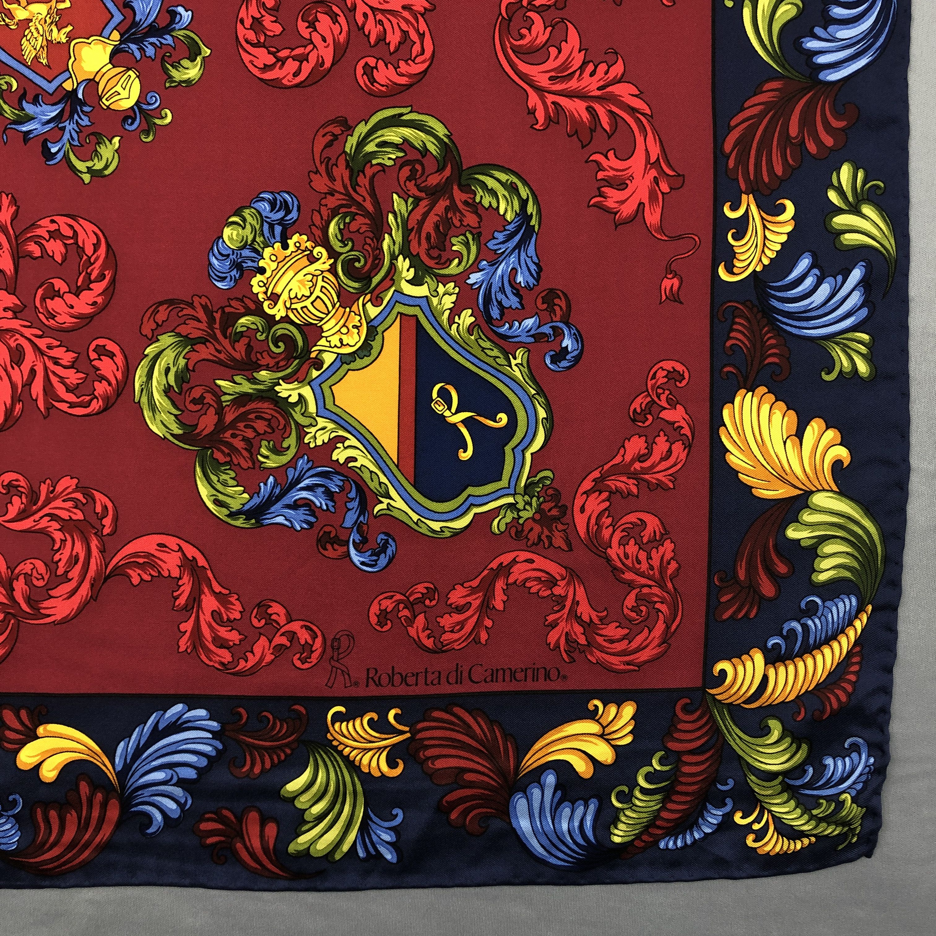 Roberta di Camerino × Vintage Vintage Roberta di Camerino SILK Scarf Twill Stole Wraps Size ONE SIZE - 4 Thumbnail