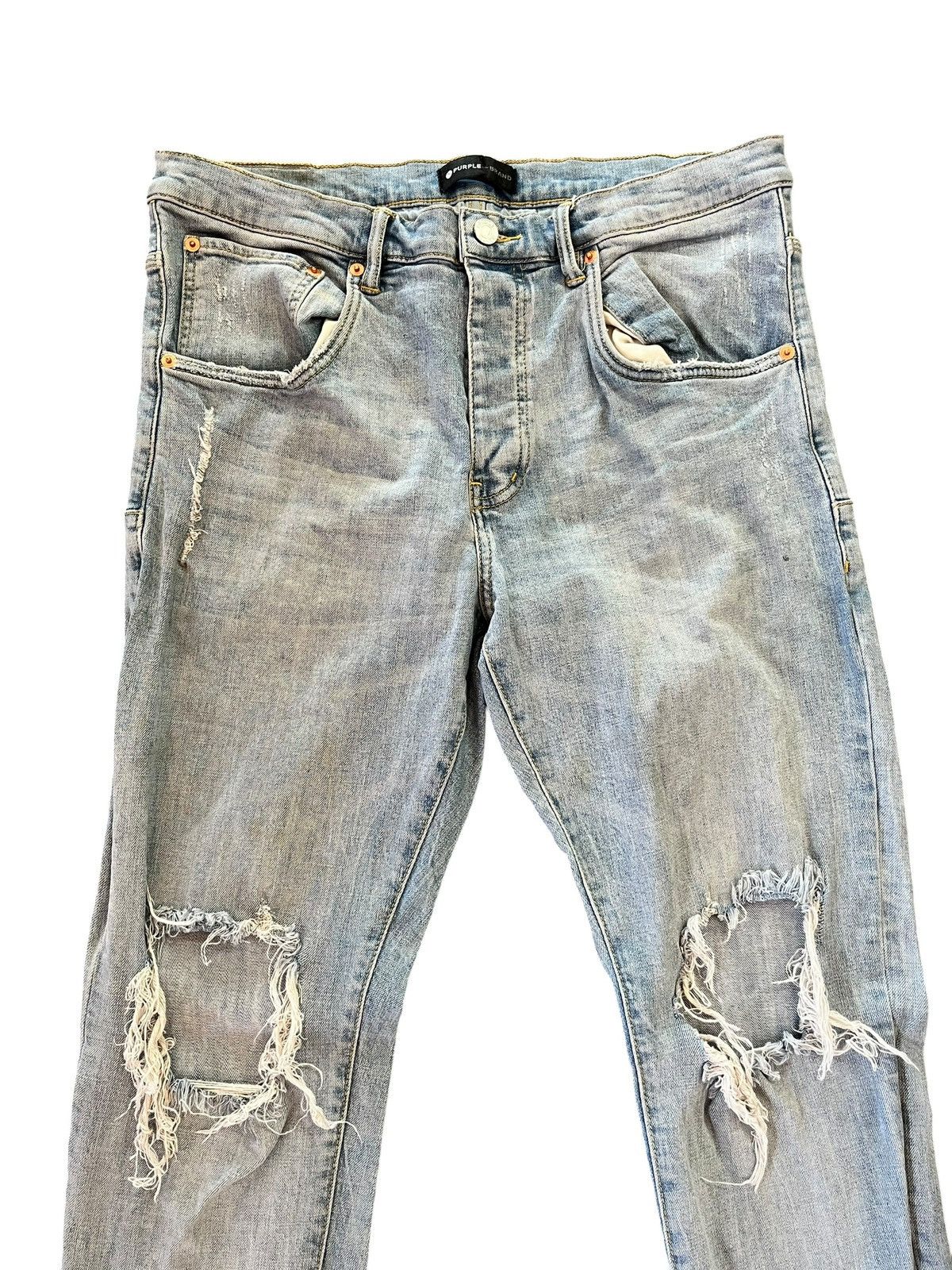Purple Brand Purple Brand P002 Repair Drop-Fit Skinny Jeans Size US 36 / EU 52 - 2 Thumbnail