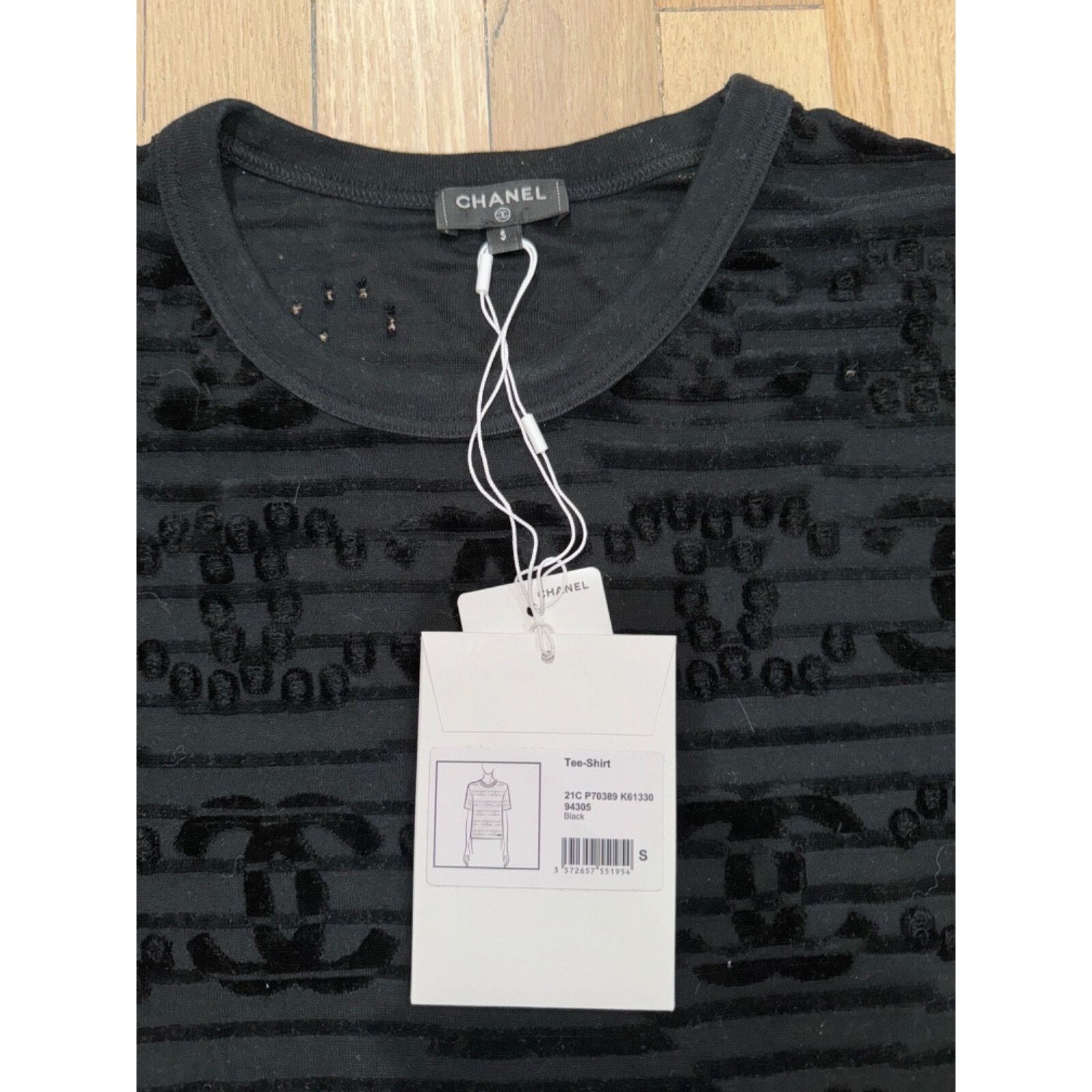 Chanel Chanel 21C Flocked Velvet Short Sleeve Tee T Shirt S Small Size S / US 4 / IT 40 - 5 Thumbnail
