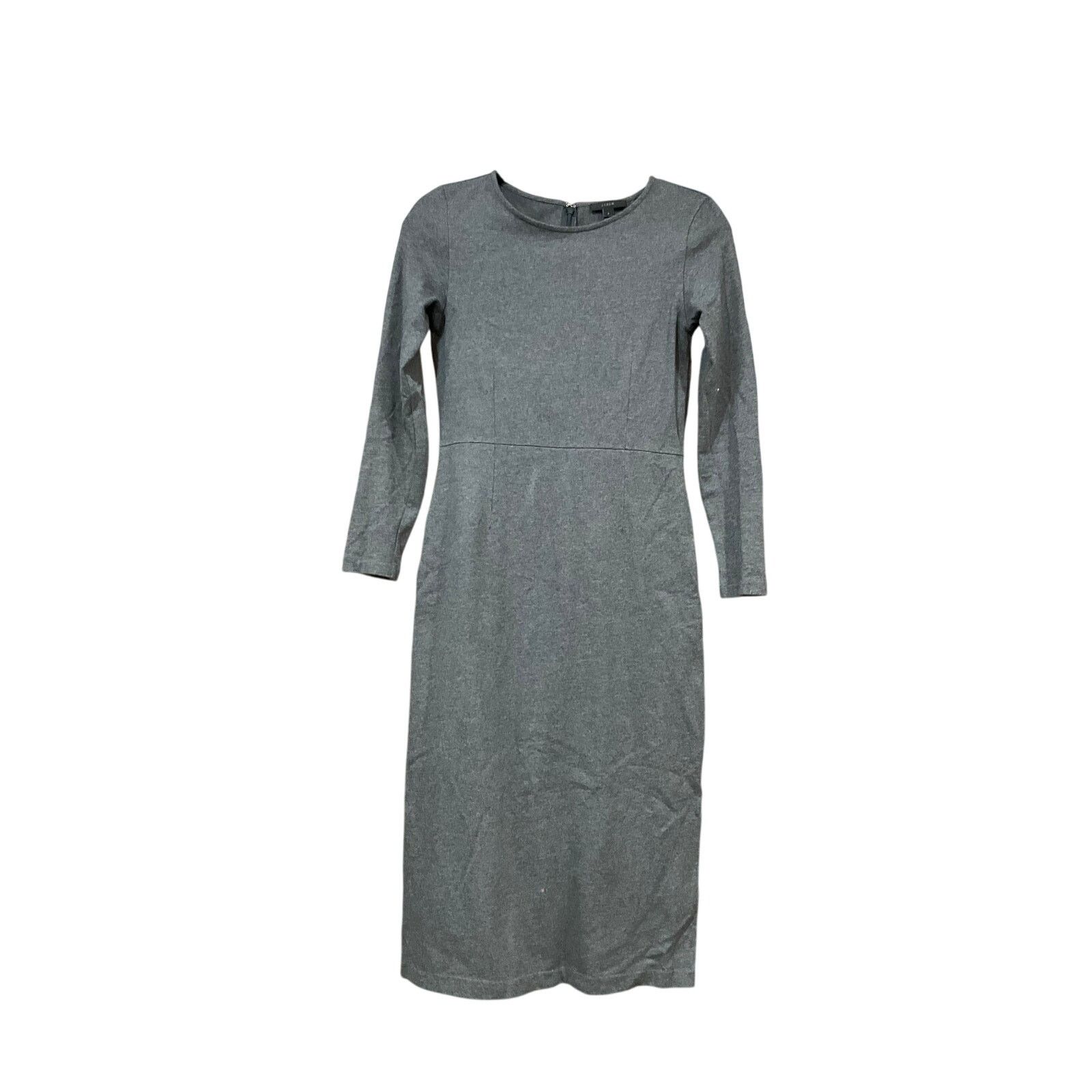 J.Crew J. Crew Dress Women Gray 2 100% Cotton Size XS / US 0-2 / IT 36-38 - 1 Thumbnail