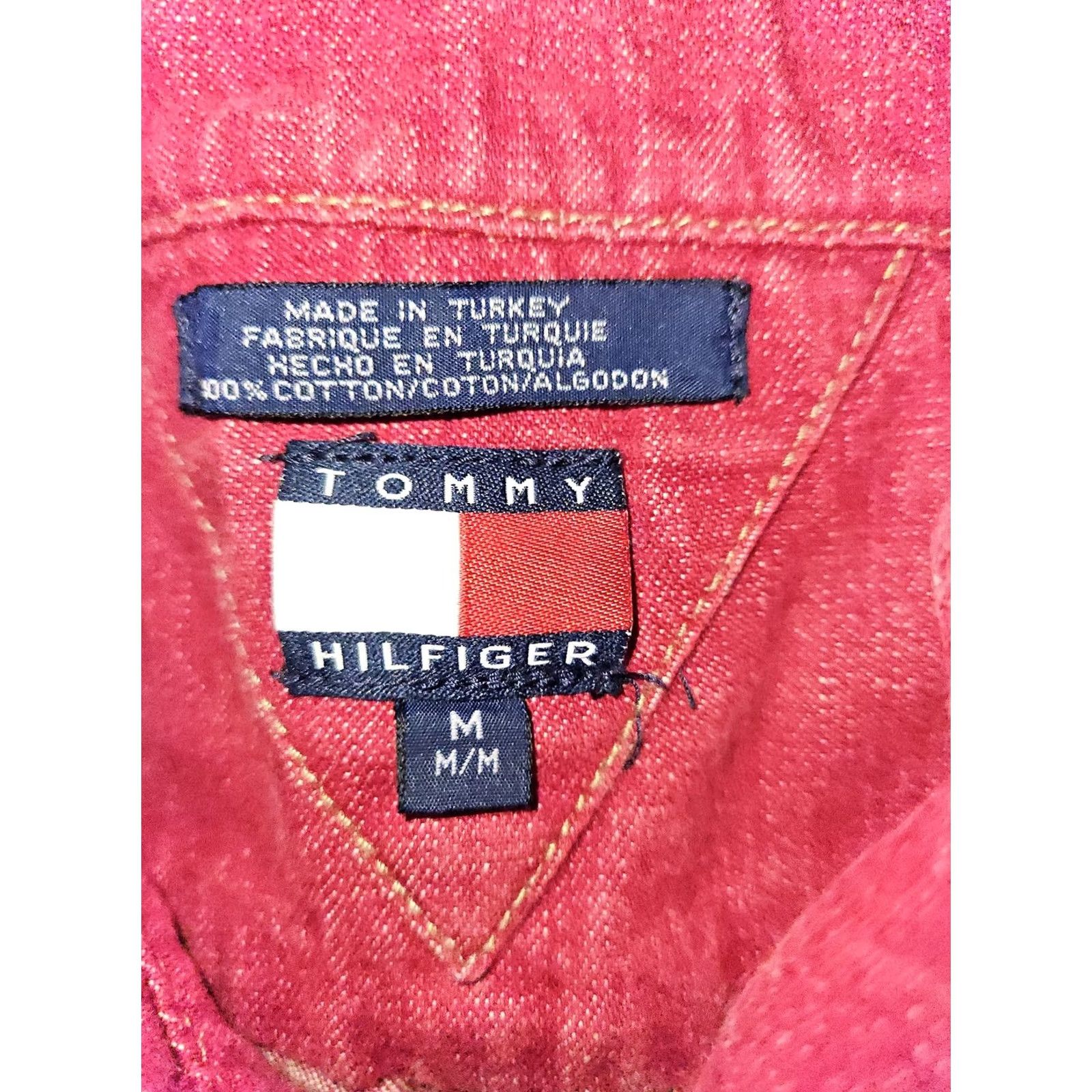 Tommy Hilfiger Tommy Hilfiger Jacket Juniors M Red Denim Cropped Casual Button Up Womens Small/Medium? Size M / US 6-8 / IT 42-44 - 2 Thumbnail