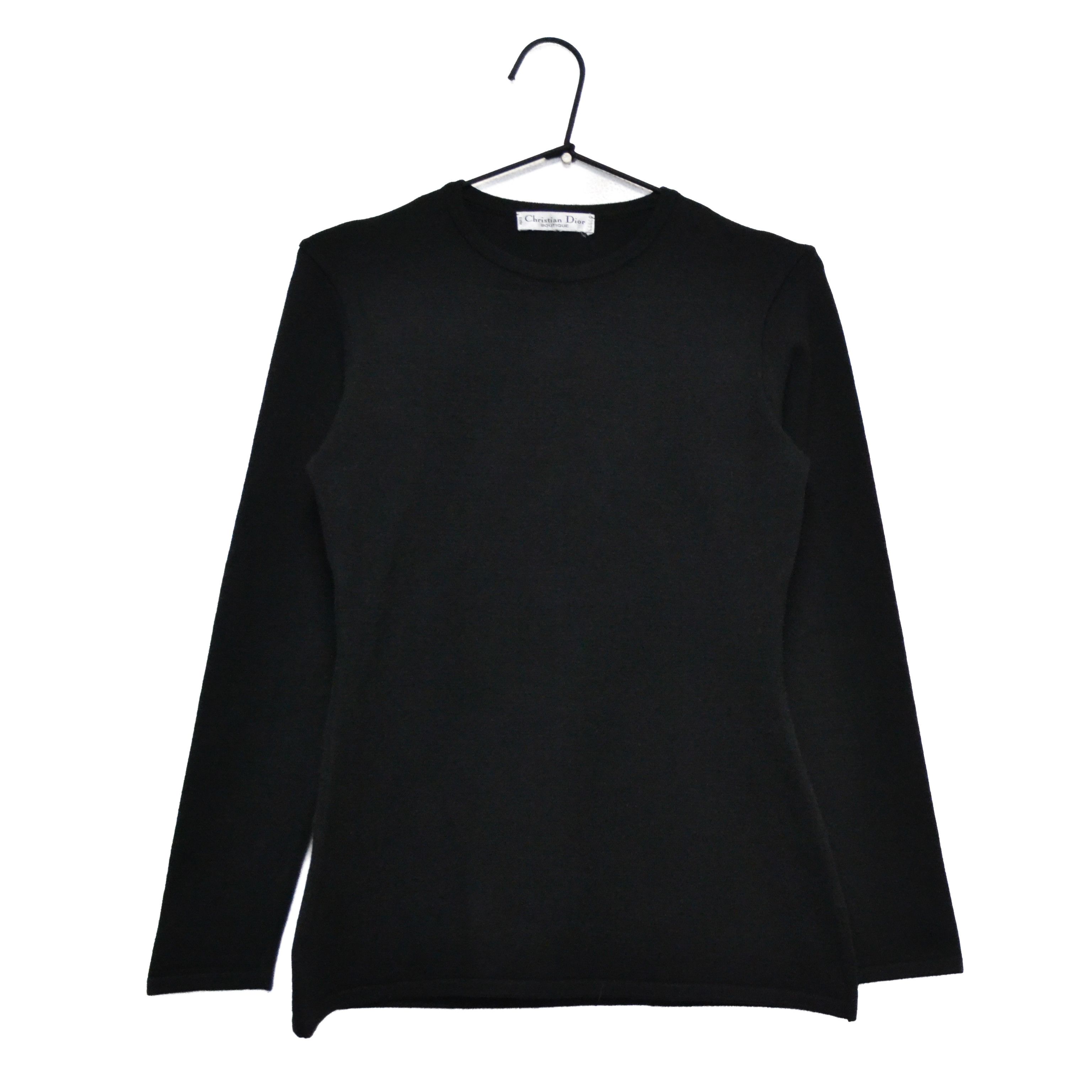 Christian Dior Monsieur Vintage Christian Dior Boutique Wool Black Women’s Sweater Size S / US 4 / IT 40 - 1 Thumbnail