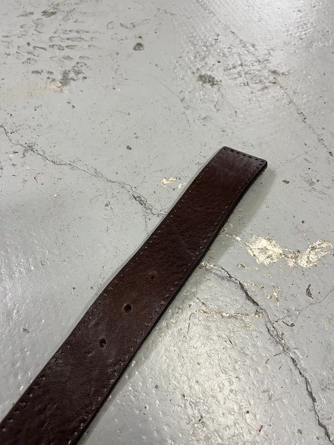 Gucci 2000s Gucci Horseshoe Buckle Brown Leather Belt Size ONE SIZE - 6 Thumbnail