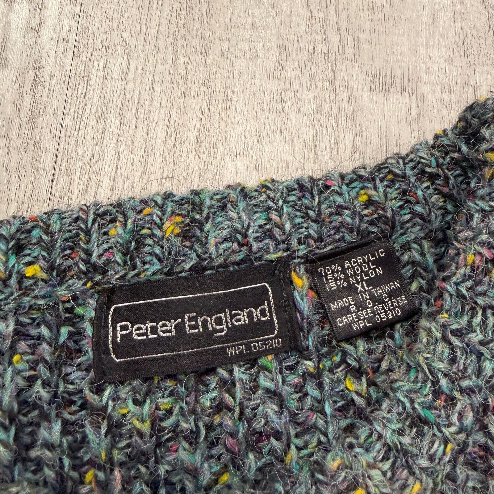Vintage Vintage Peter England Knit Sweater Extra Large Speckle Size US XL / EU 56 / 4 - 4 Thumbnail