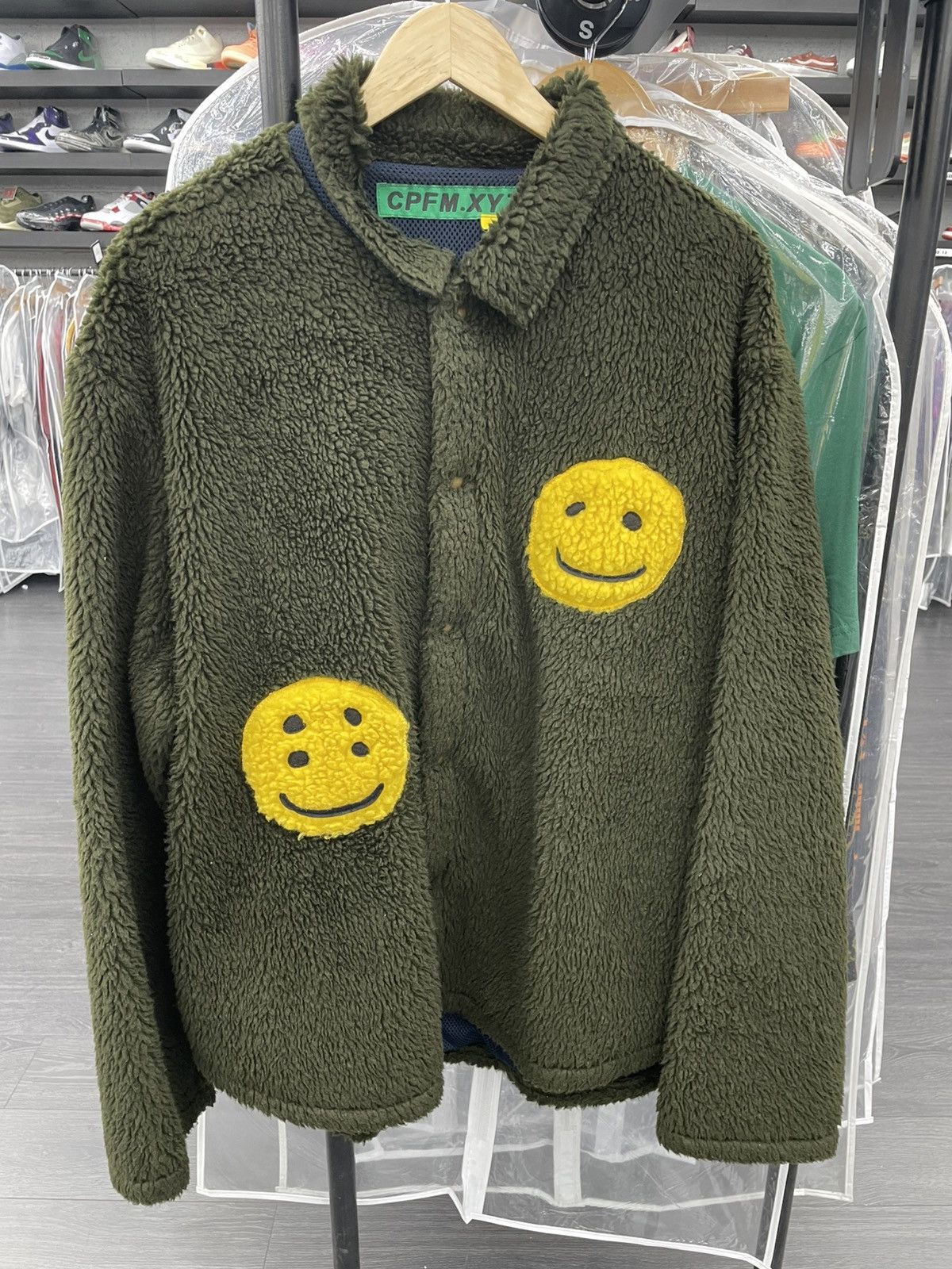 Cactus Plant Flea Market Cactus Plant Flea Market Green Smiley Fleece Size US XL / EU 56 / 4 - 1 Thumbnail