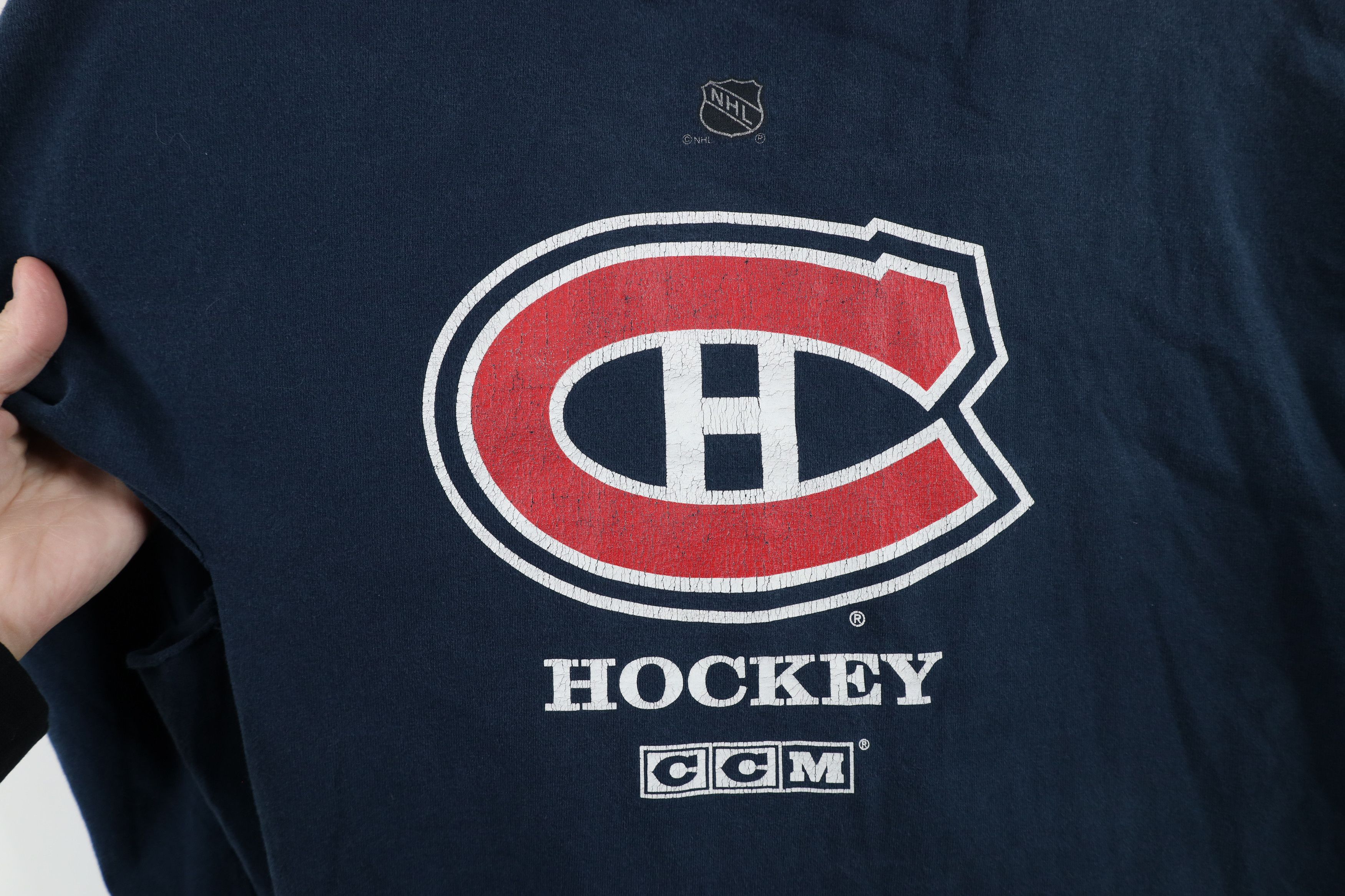 Vintage Vintage 90s CCM Canadiens Hockey Long Sleeve T-Shirt Size US XL / EU 56 / 4 - 9 Thumbnail