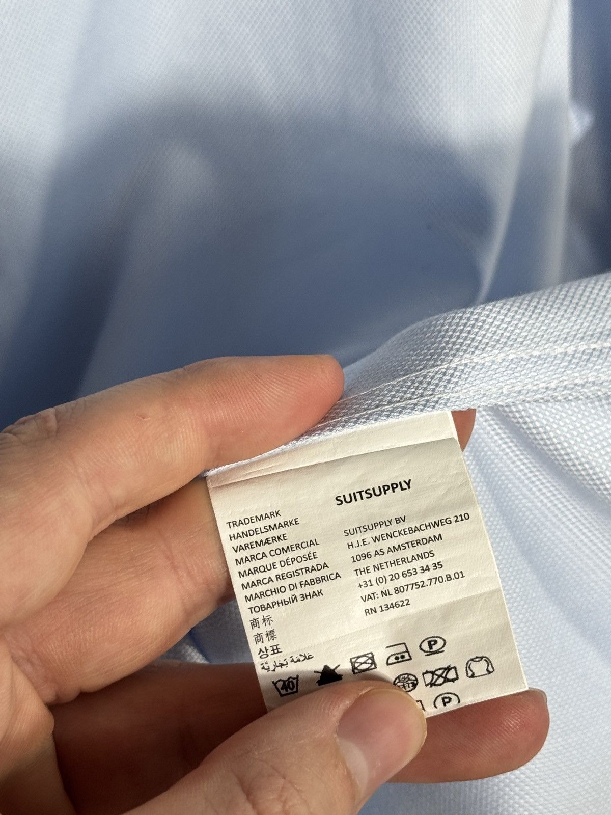 Suitsupply SUITSUPPLY Traveller Button up Dress shirt blue Size US M / EU 48-50 / 2 - 5 Thumbnail