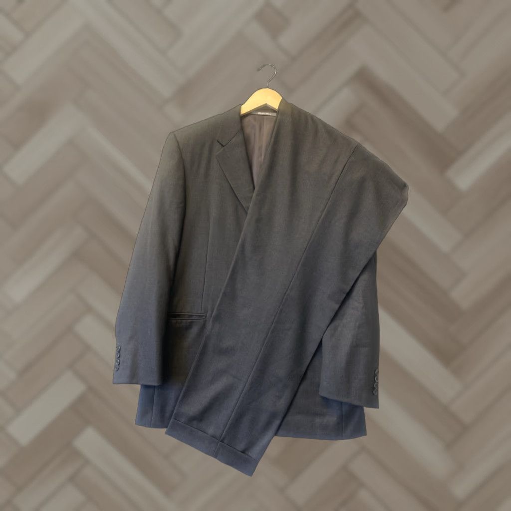 Vintage VINTAGE Hickey Freeman Wool Suit Men’s 40R Gray 3-Button Notch Lapel Formal Business Size 40R - 1 Thumbnail
