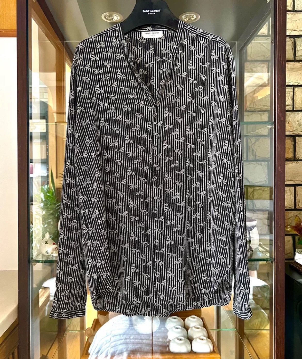 トップス Saint Laulent paisley shirt Saint Laulent paisley shirt Saint laurent paisley shirt top