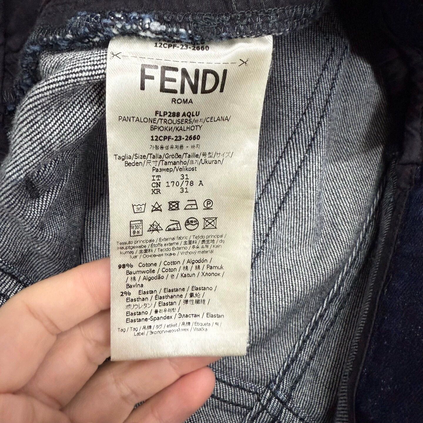 Fendi Fendi jeans all over leg logo size 31 95 new Size 32" / US 10 / IT 46 - 4 Thumbnail