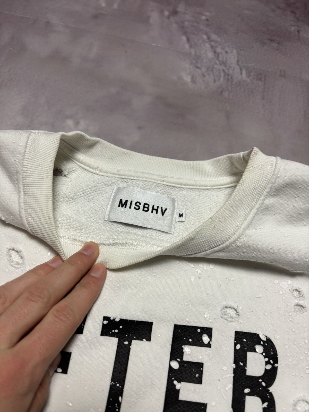 Misbhv MISBHV after dark distressed crewneck FW15 Size US M / EU 48-50 / 2 - 5 Thumbnail