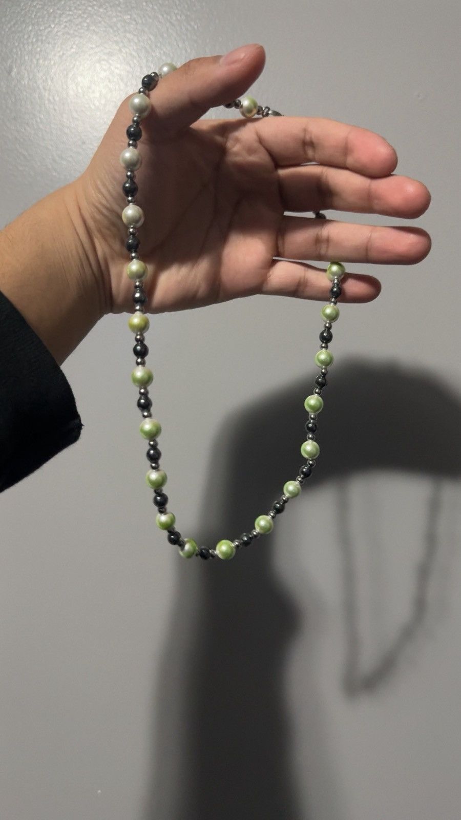 Jewelry Pearl Necklace Green Dye Size ONE SIZE - 1 Thumbnail