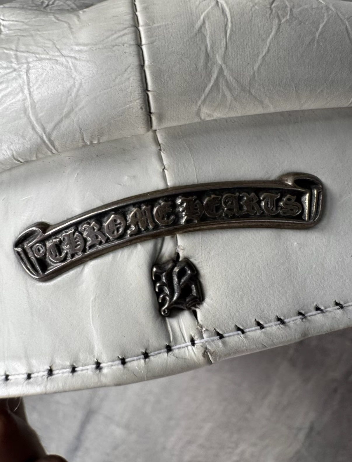 Chrome Hearts Chrome Hearts Bella Hadid Leather Captian hat Size ONE SIZE - 7 Thumbnail