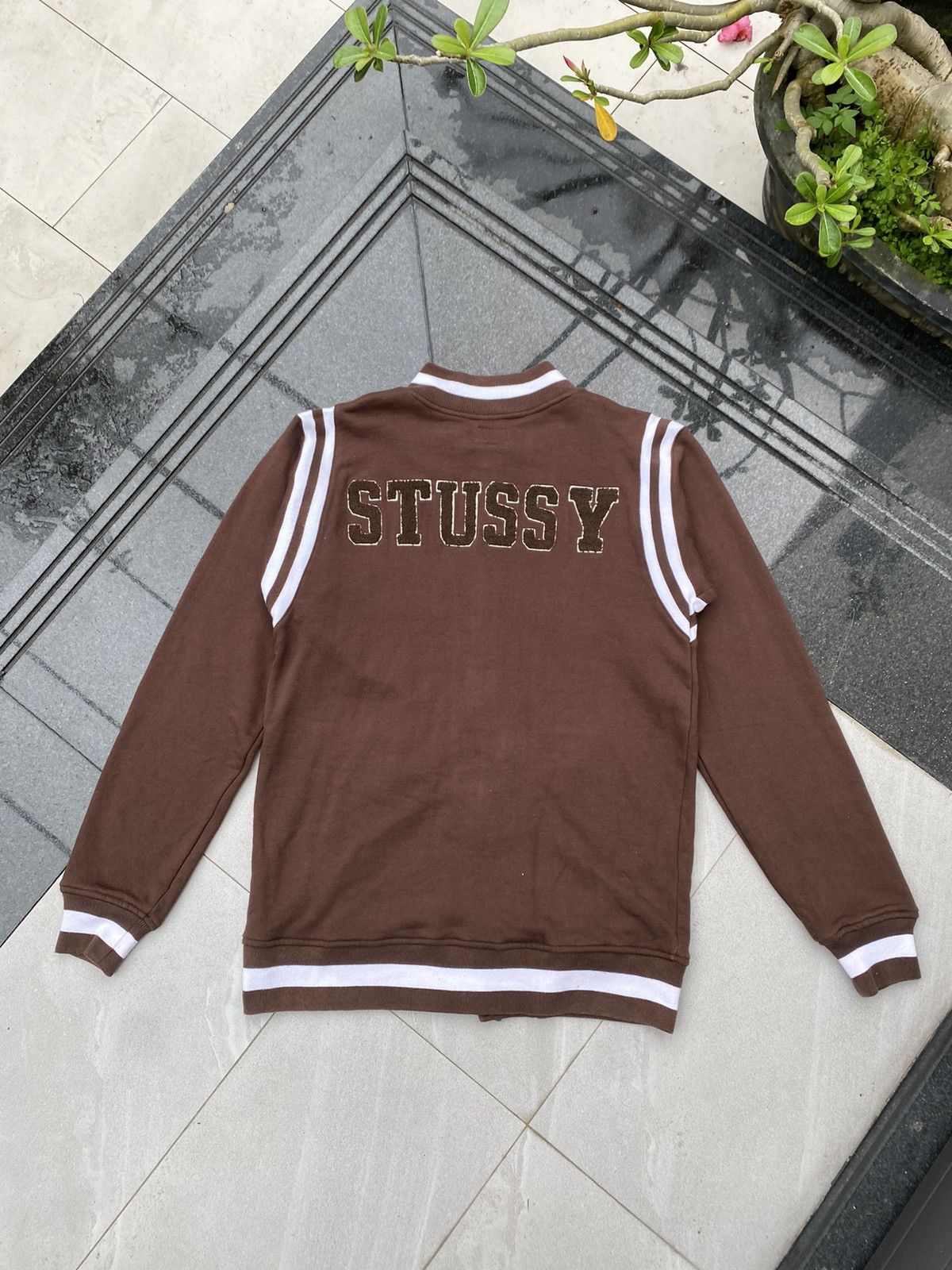 Stussy × Vintage 90S STUSSY MULTI LOGO VARSITY RARE RETRO Y2K COLLEGE JACKET Size US L / EU 52-54 / 3 - 6 Thumbnail